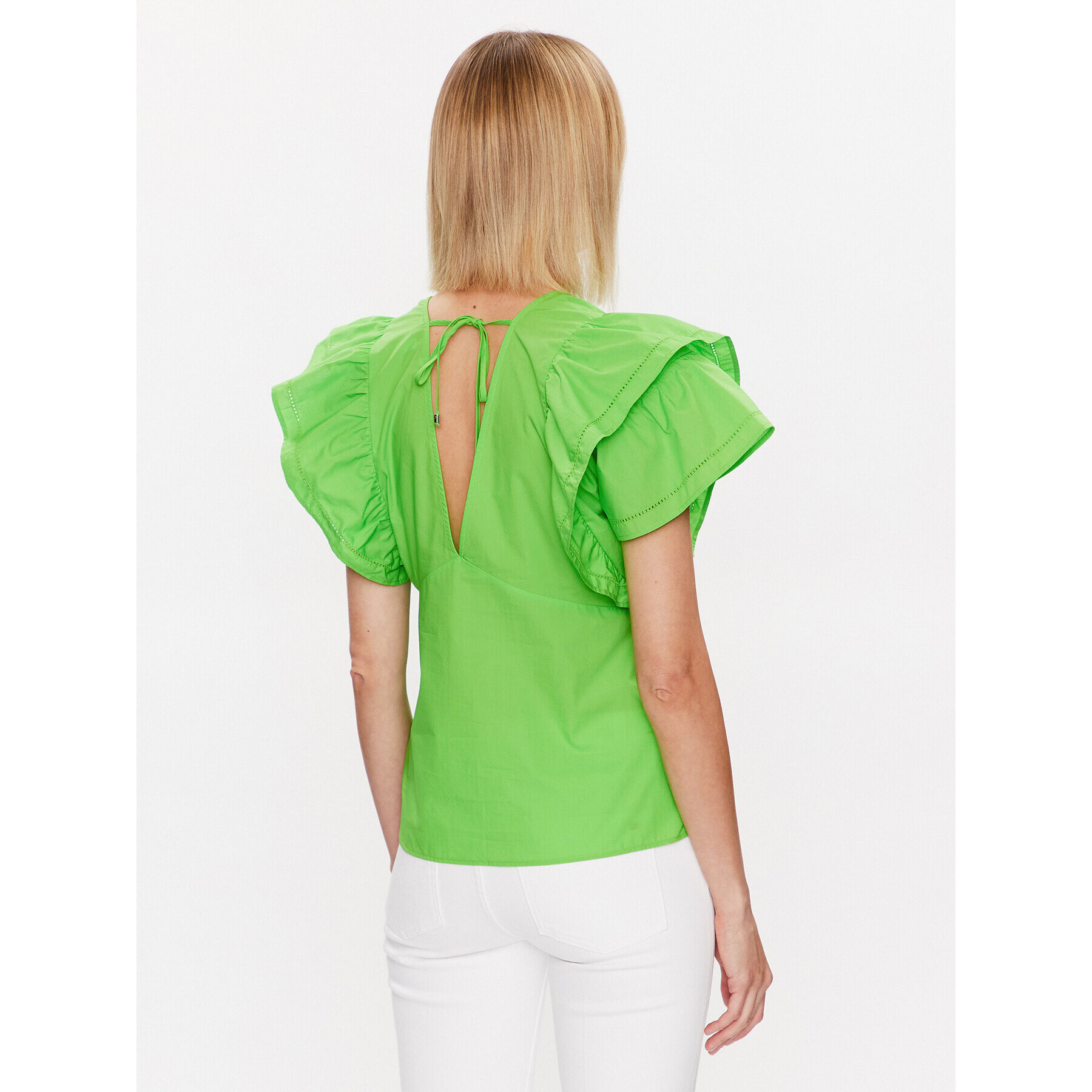 Tommy Hilfiger Bluză WW0WW38739 Verde Relaxed Fit - Pled.ro