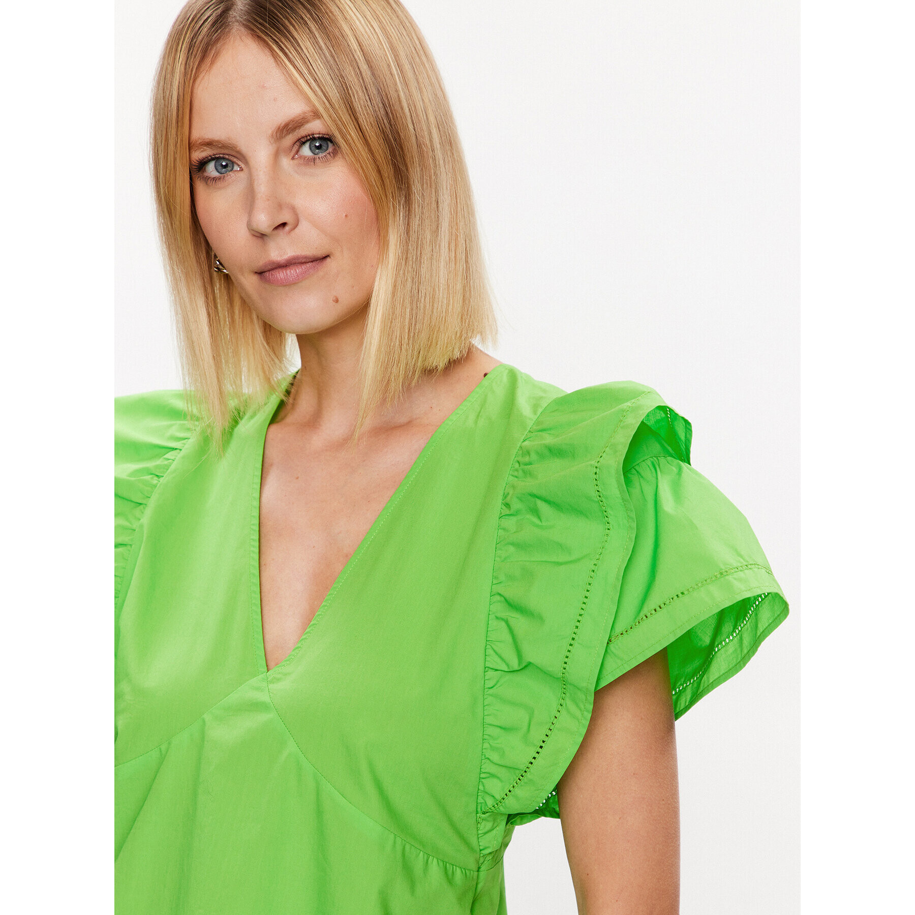 Tommy Hilfiger Bluză WW0WW38739 Verde Relaxed Fit - Pled.ro