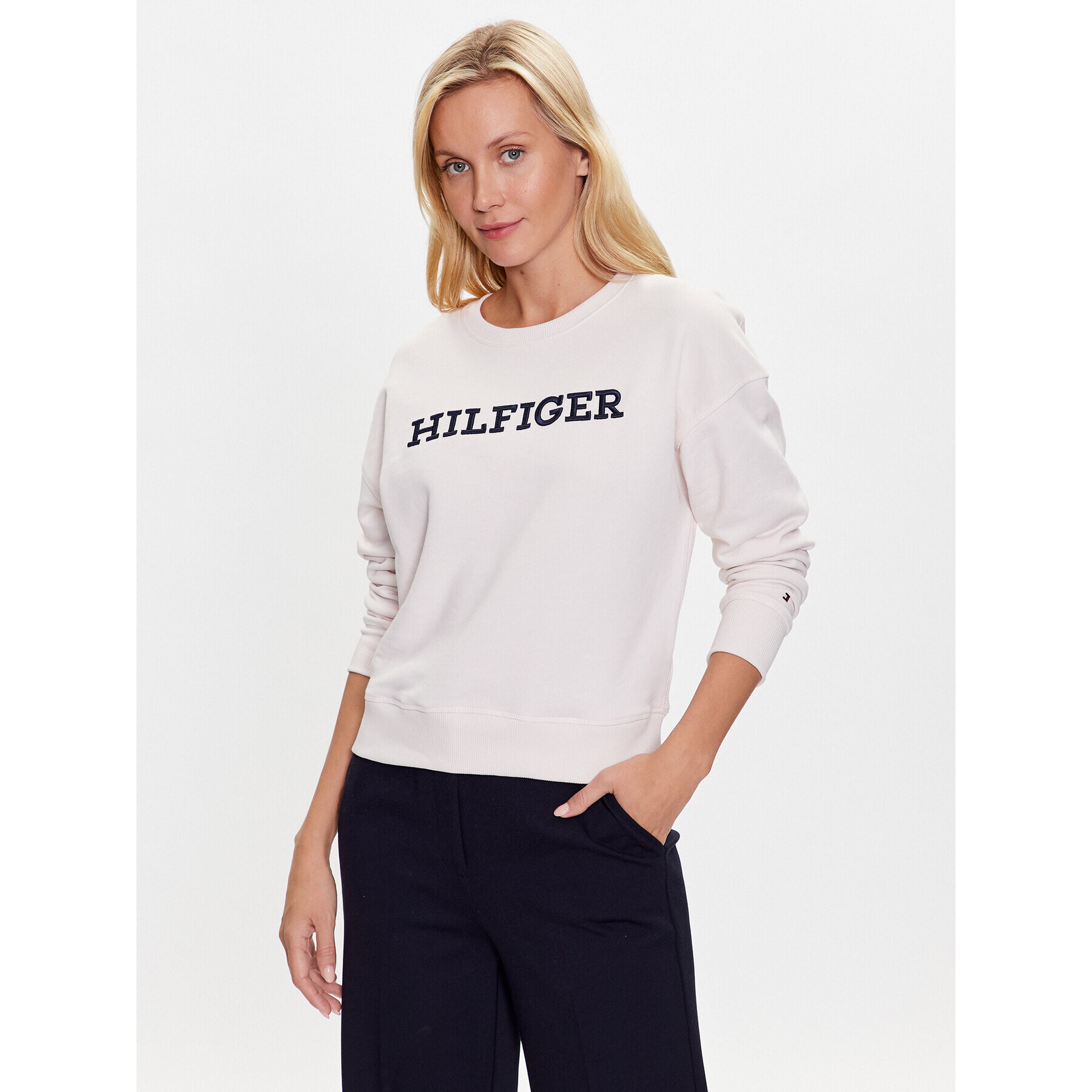 Tommy Hilfiger Bluză WW0WW38860 Écru Regular Fit - Pled.ro