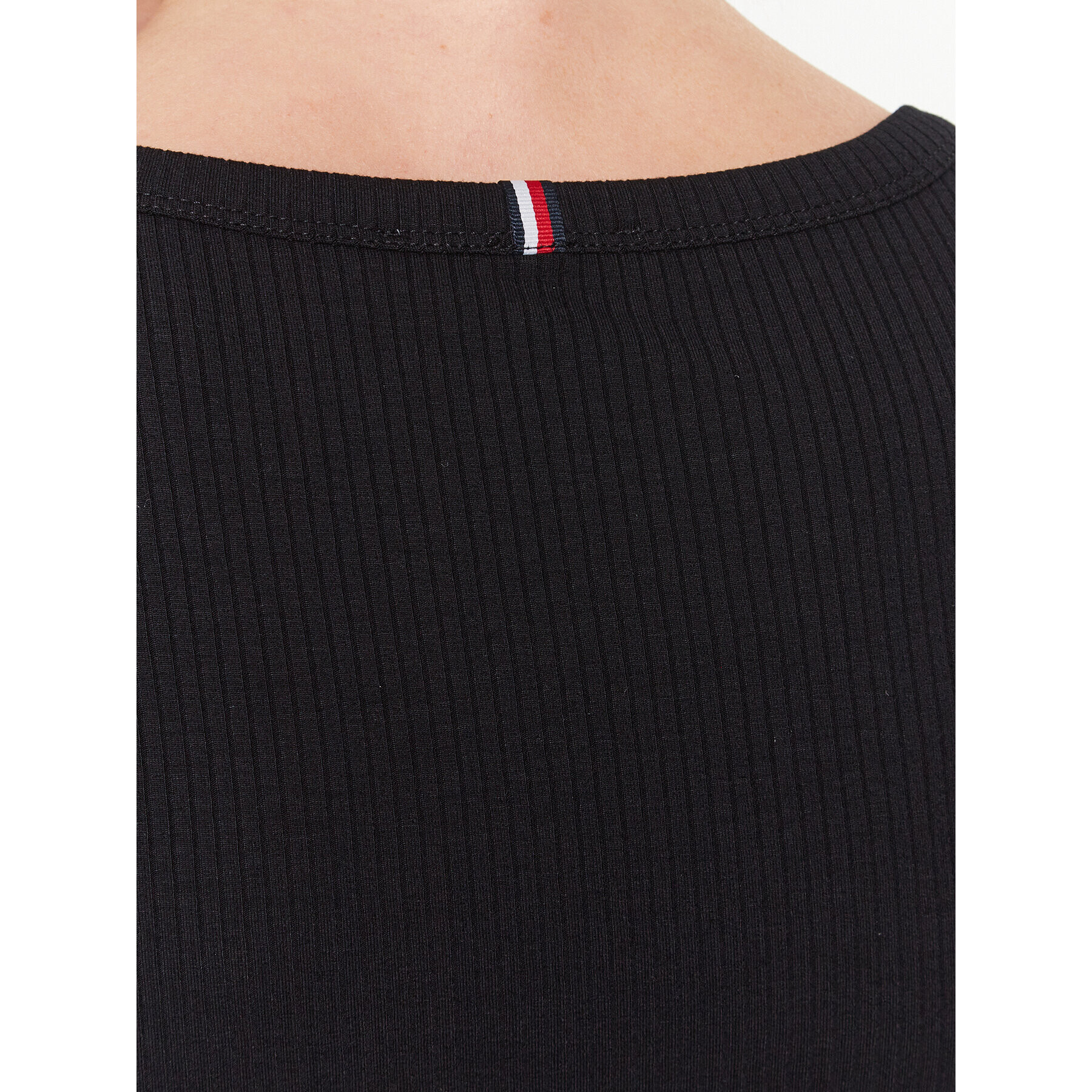 Tommy Hilfiger Bluză WW0WW38869 Negru Slim Fit - Pled.ro