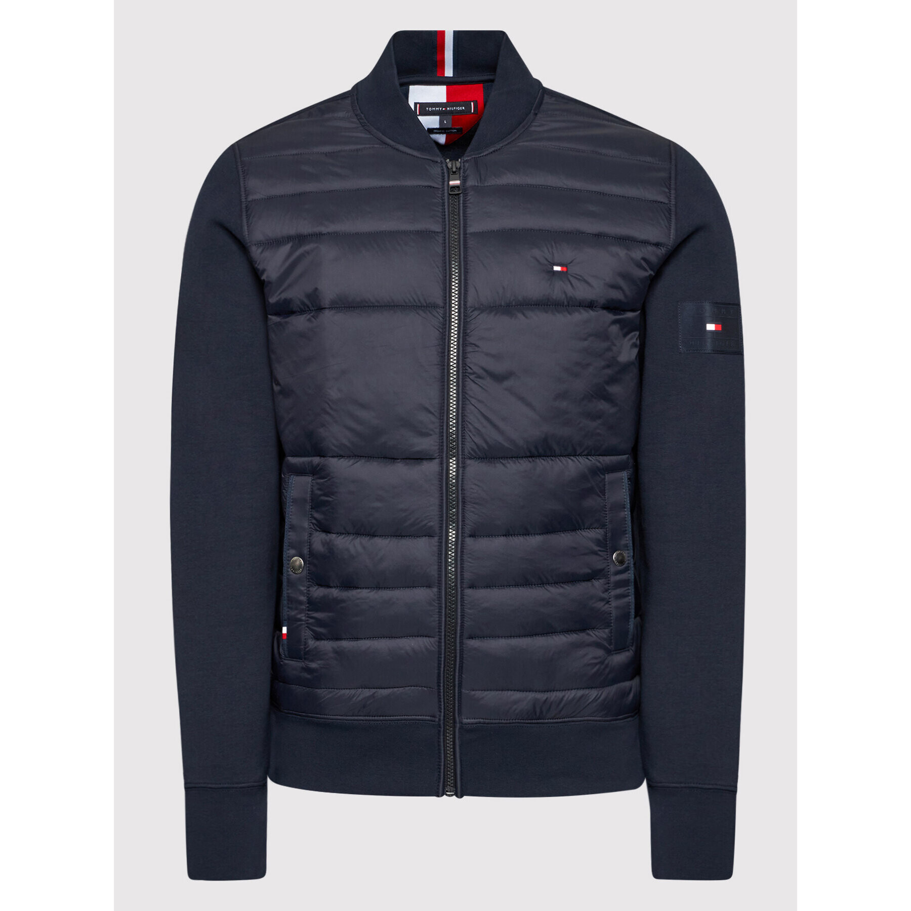 Tommy Hilfiger Bluză Zip Through MW0MW22122 Bleumarin Regular Fit - Pled.ro