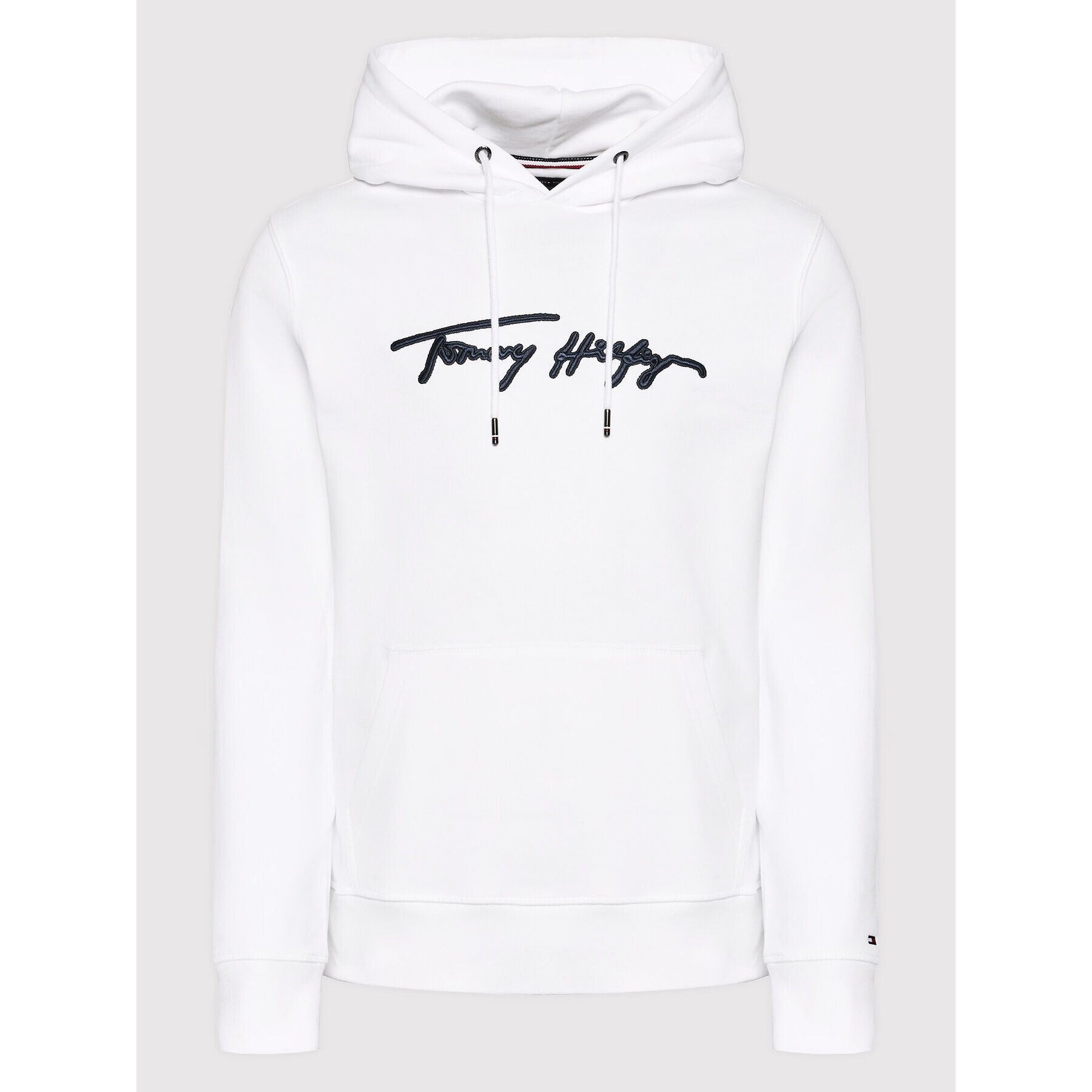 Tommy Hilfiger Bluză Signature Graphic MW0MW25057 Alb Regular Fit - Pled.ro