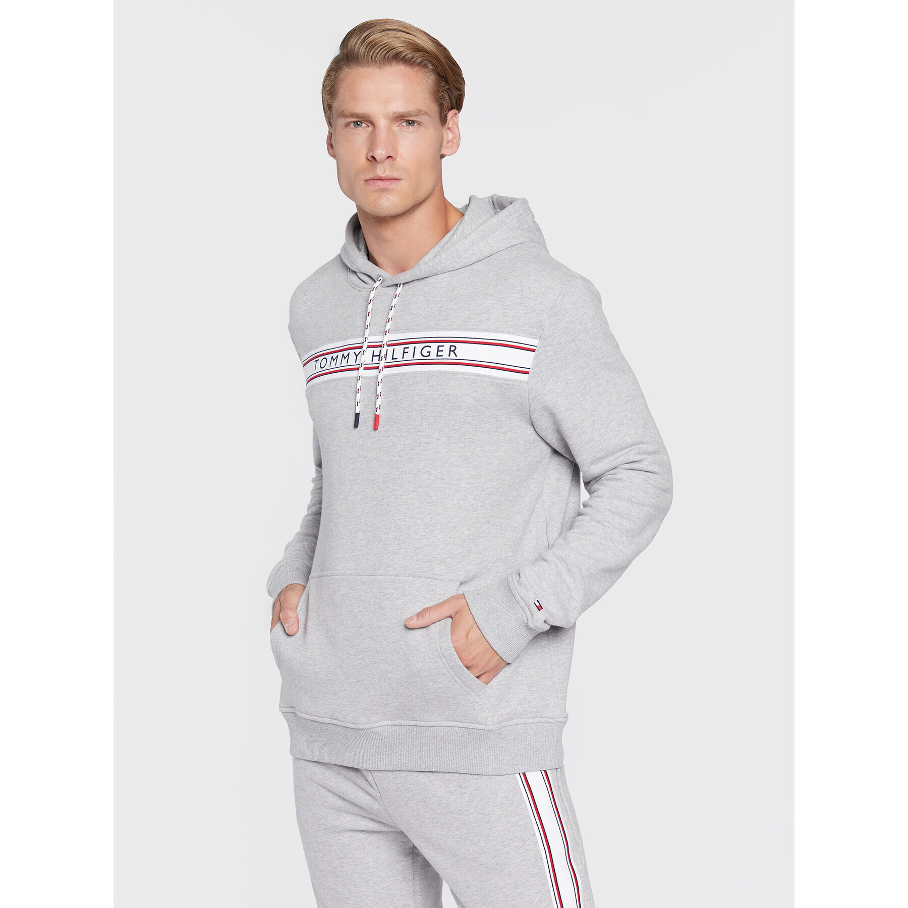 Tommy Hilfiger Bluză UM0UM02427 Gri Regular Fit - Pled.ro