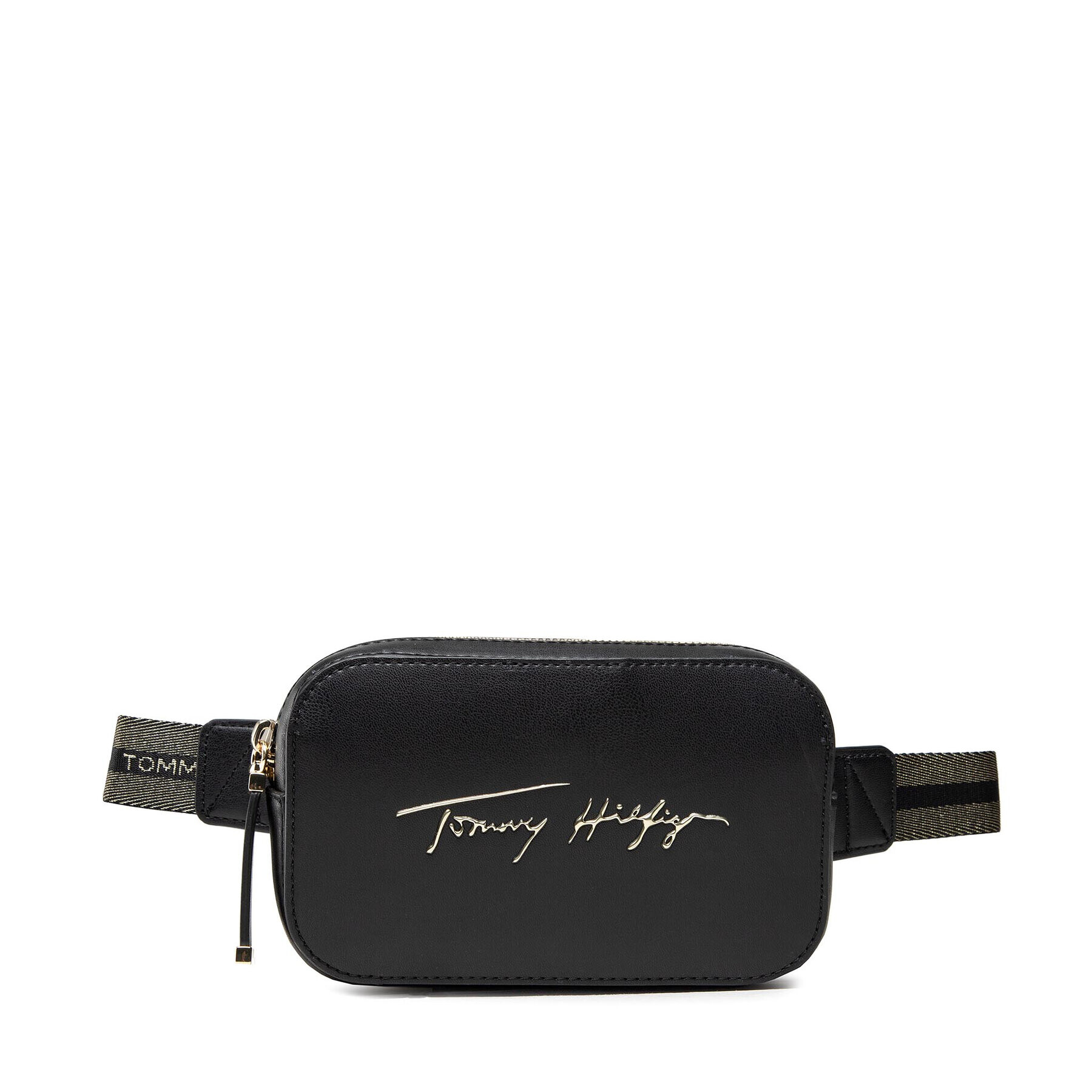 Tommy Hilfiger Borsetă Iconic Tommy Bumbag Sign AW0AW10456 Negru - Pled.ro