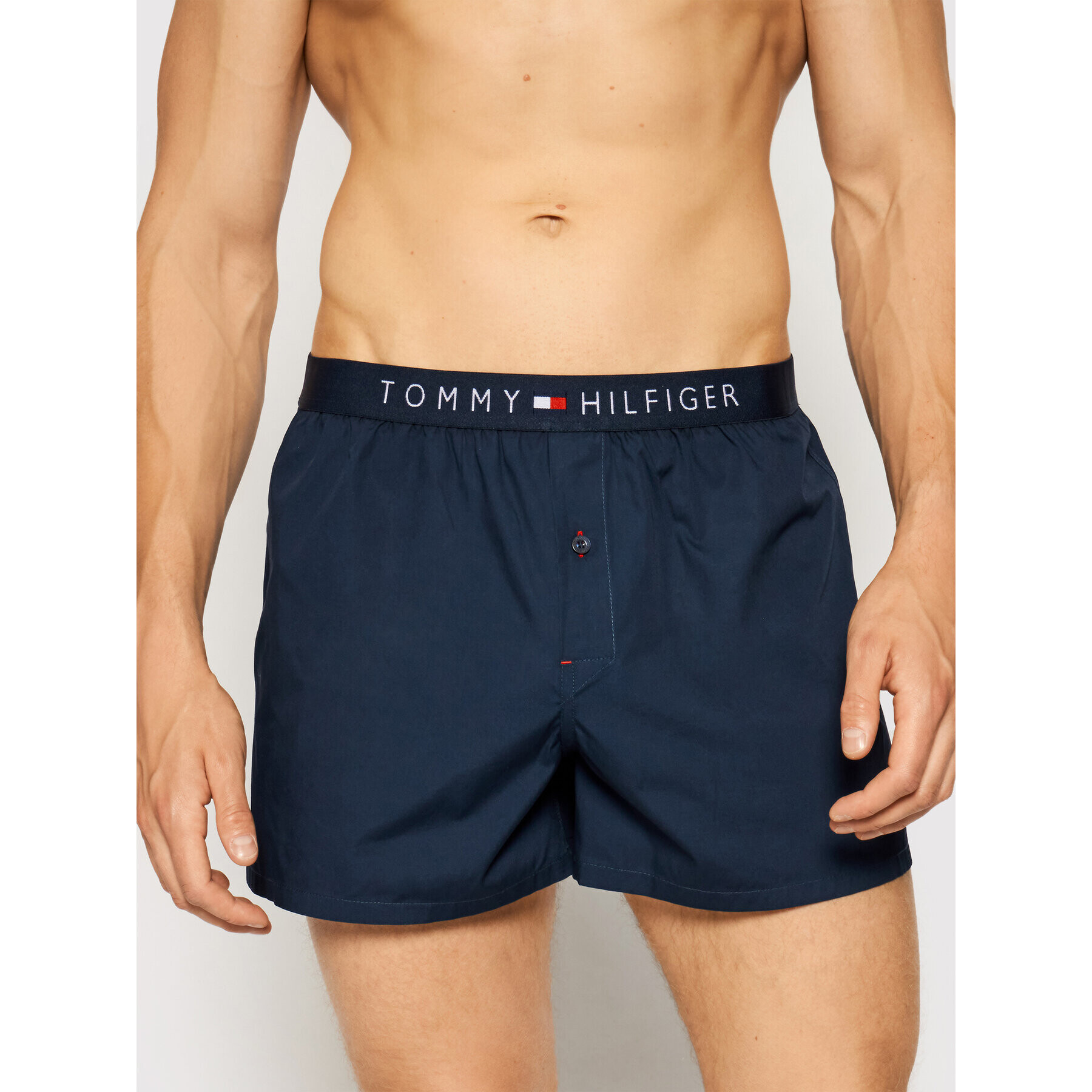 Tommy Hilfiger Boxeri Cotton Woven Boxer Icon 1U87905489 Bleumarin - Pled.ro