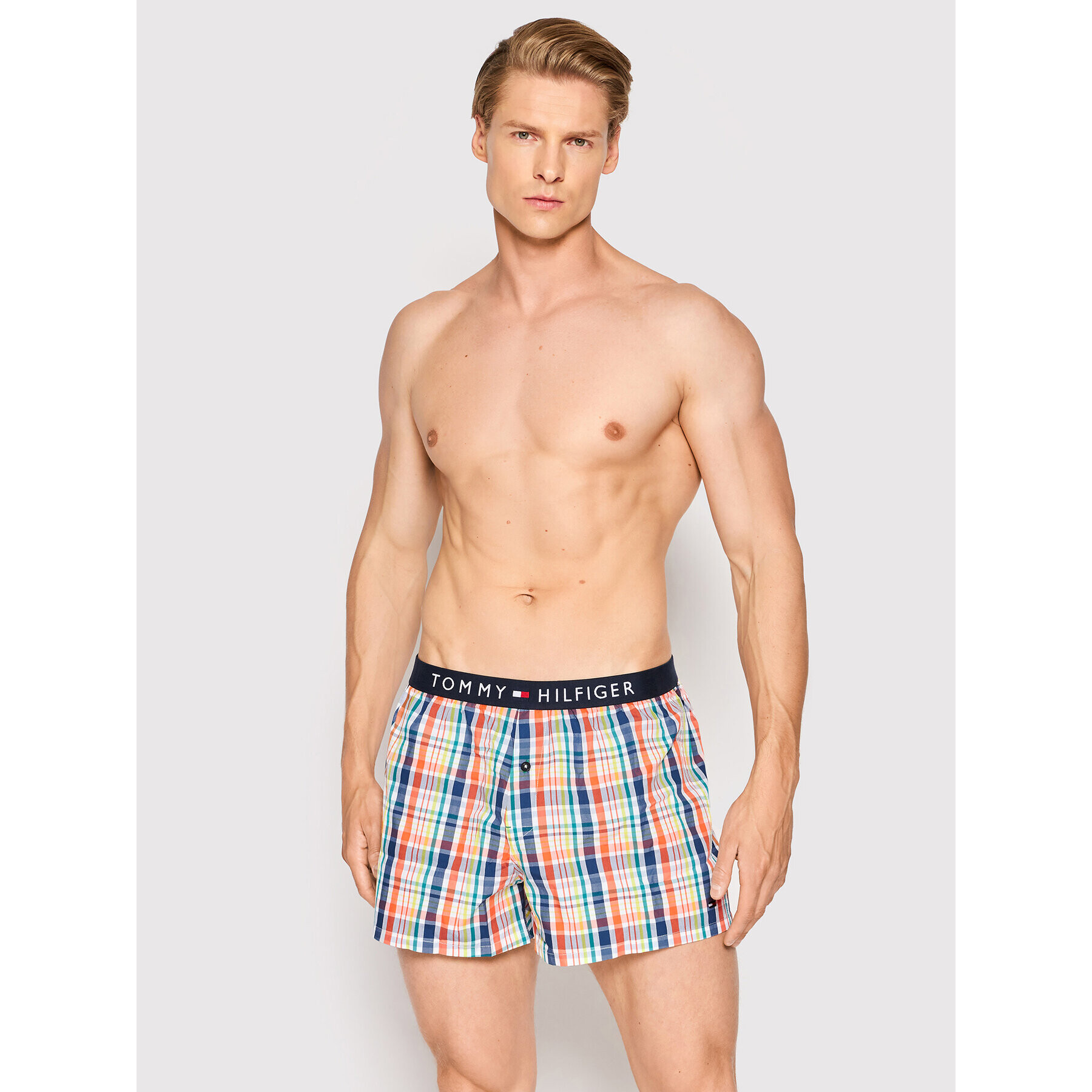 Tommy Hilfiger Boxeri Woven Boxer Print UM0UM01827 Colorat - Pled.ro