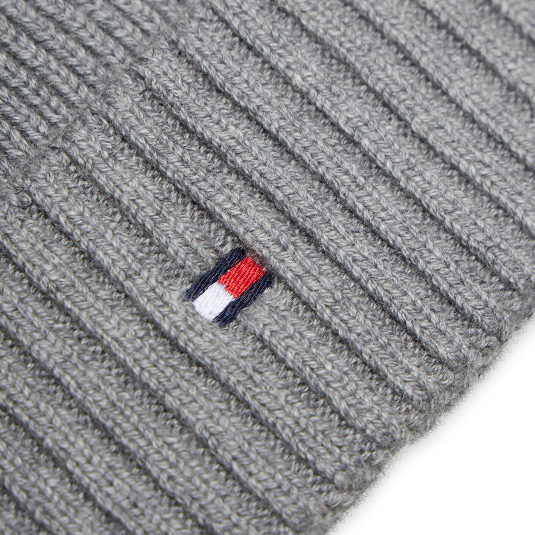 Tommy Hilfiger Căciulă Essential Flag Beanie AM0AM10337 Gri - Pled.ro