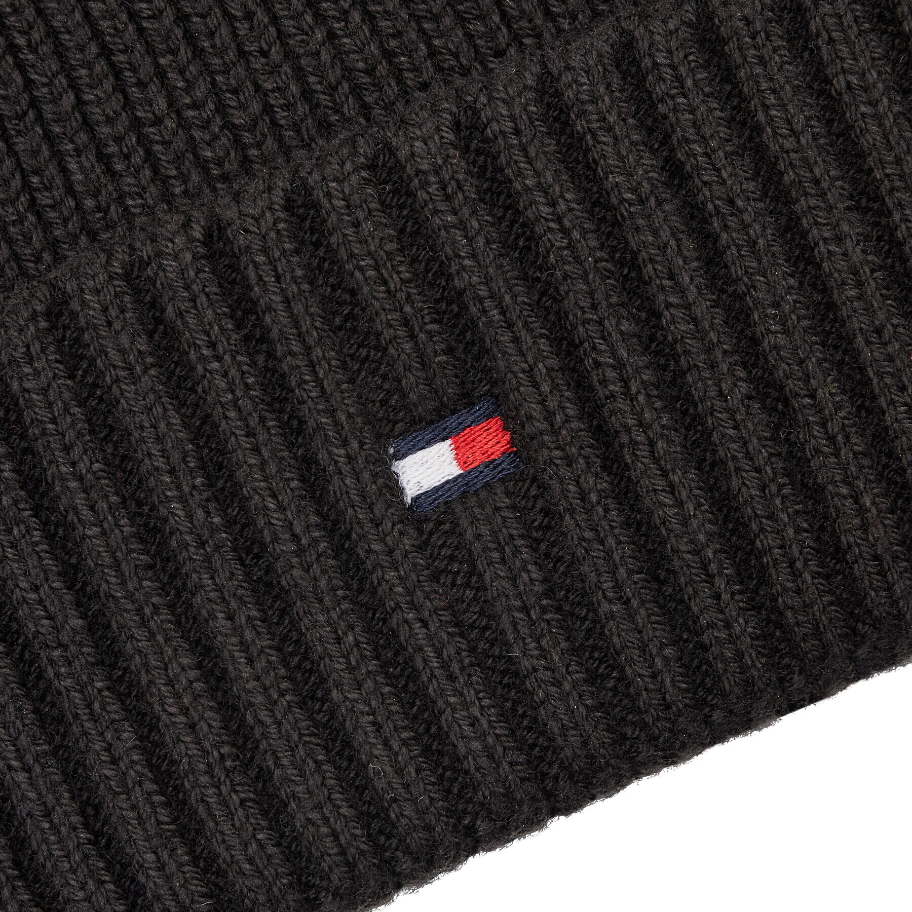 Tommy Hilfiger Căciulă Essential Flag Beanie AM0AM10337 Negru - Pled.ro