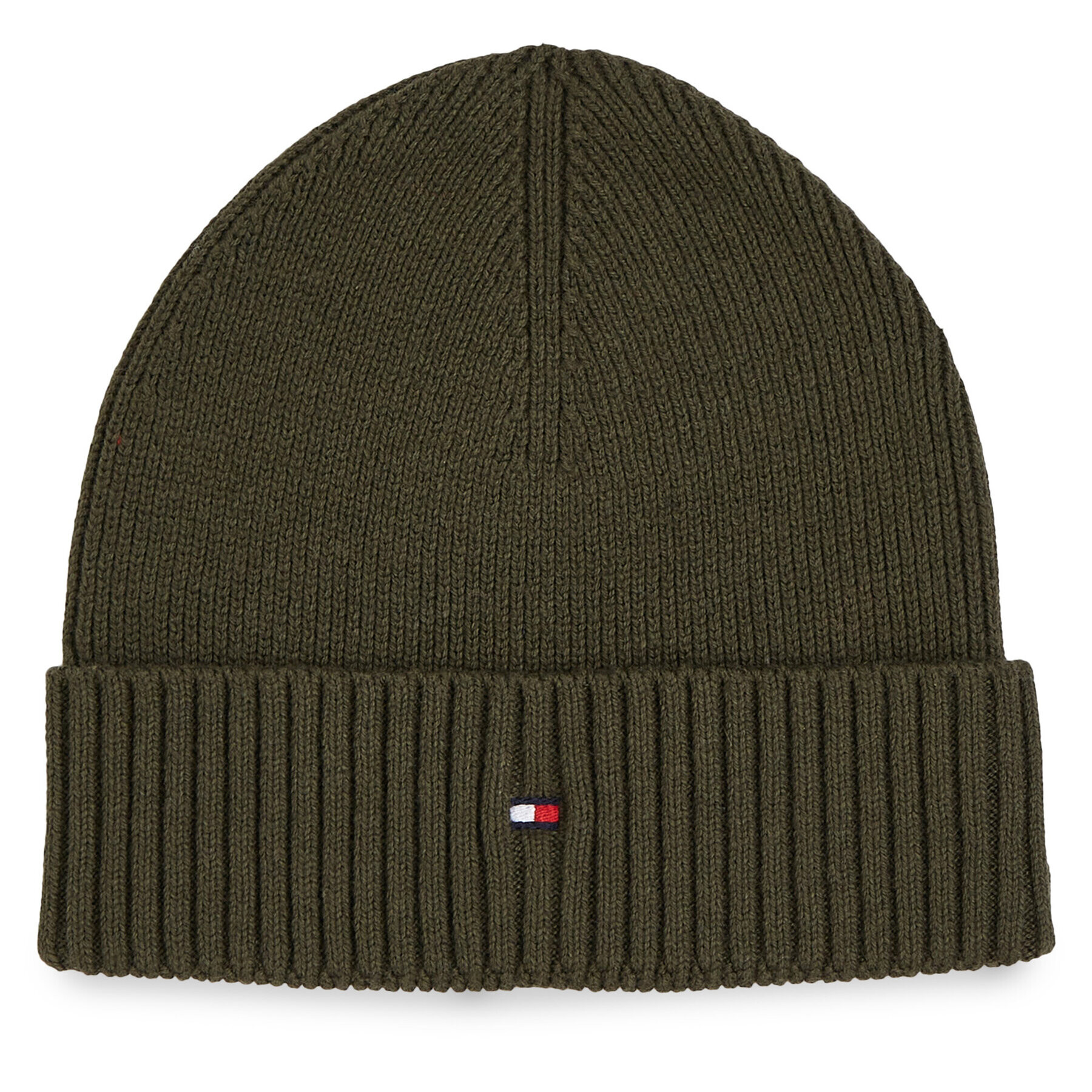 Tommy Hilfiger Căciulă Essential Flag Beanie AM0AM10337 Verde - Pled.ro