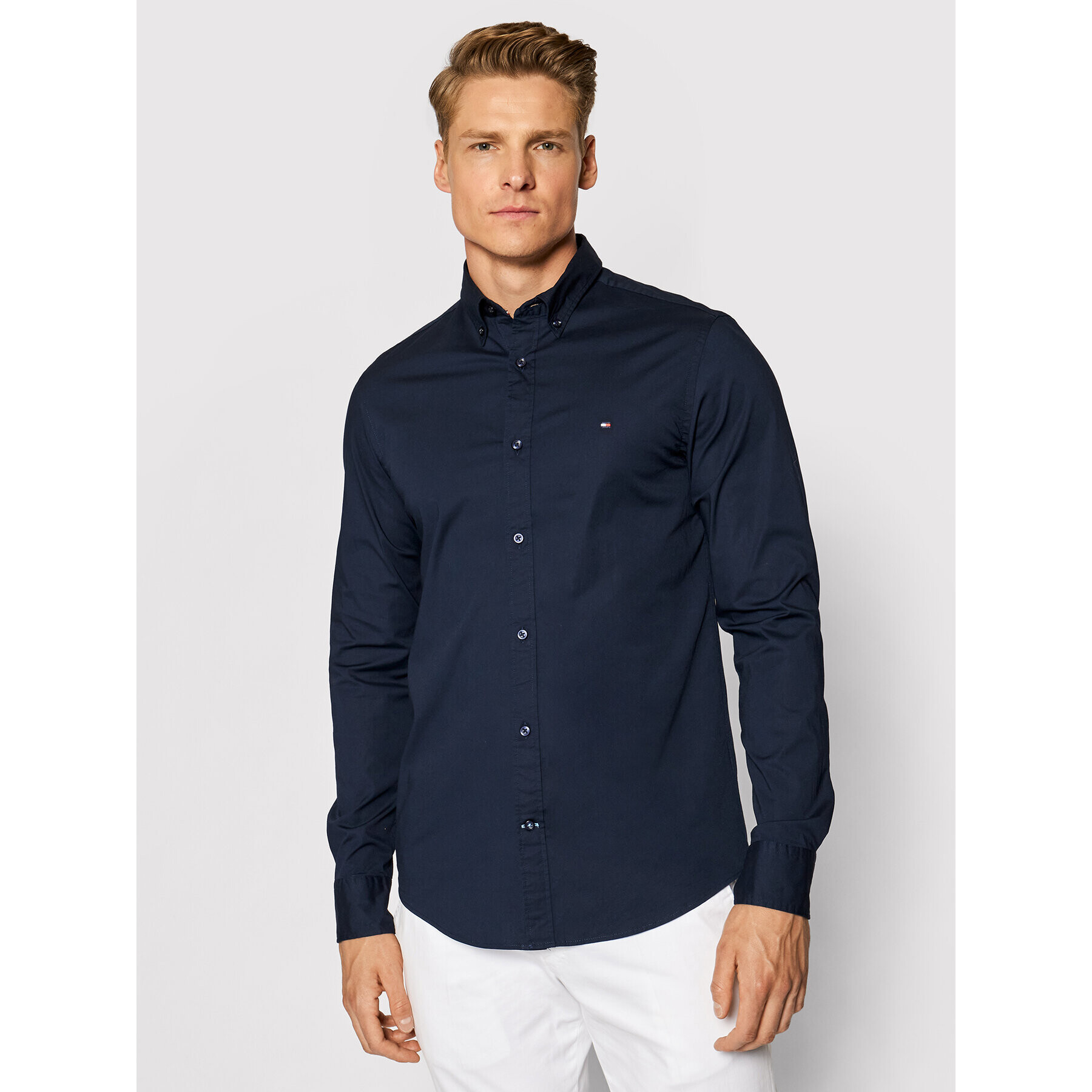 Tommy Hilfiger Cămașă Core 867894704 Bleumarin Slim Fit - Pled.ro