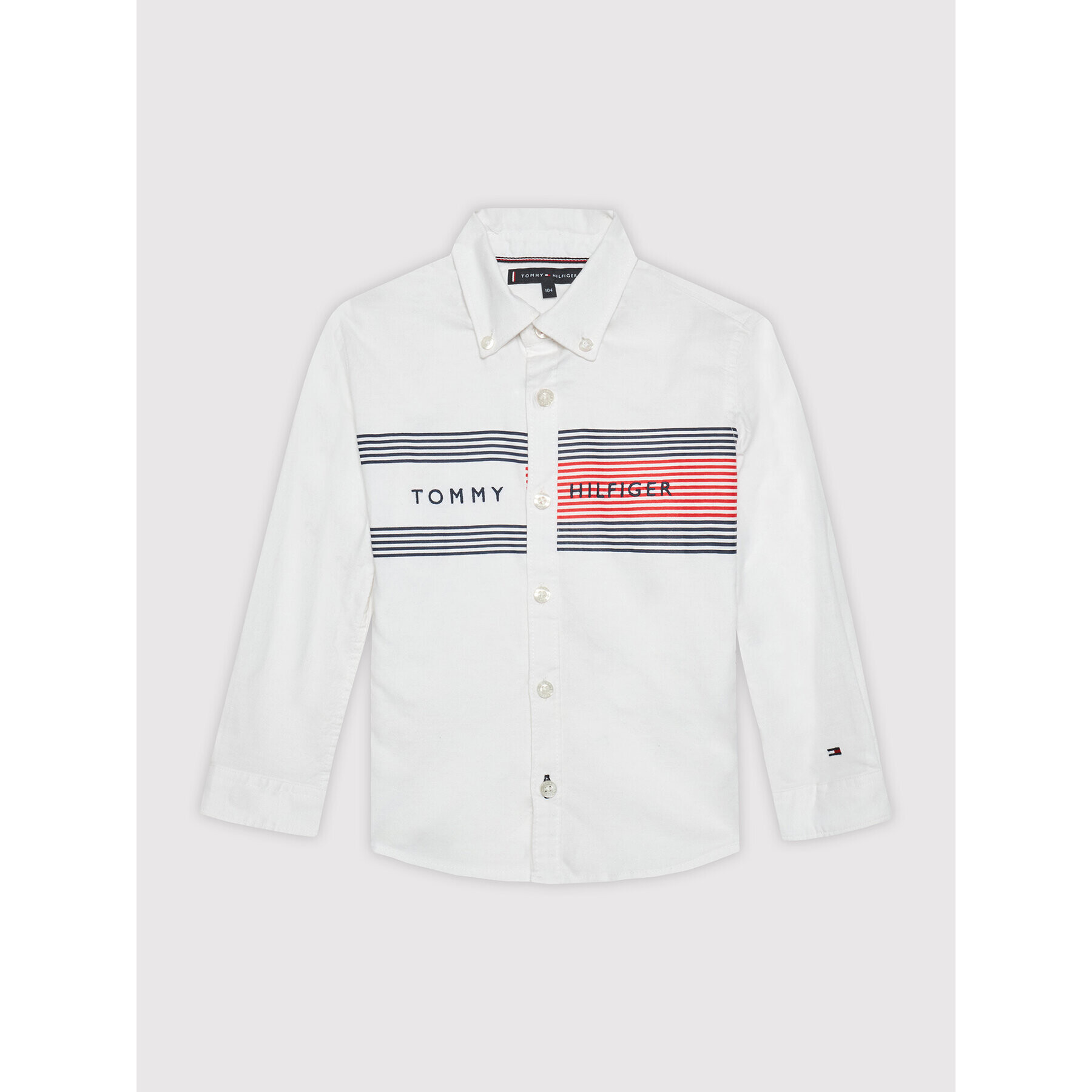 Tommy Hilfiger Cămașă Detail Oxford KB0KB06943 D Alb Regular Fit - Pled.ro