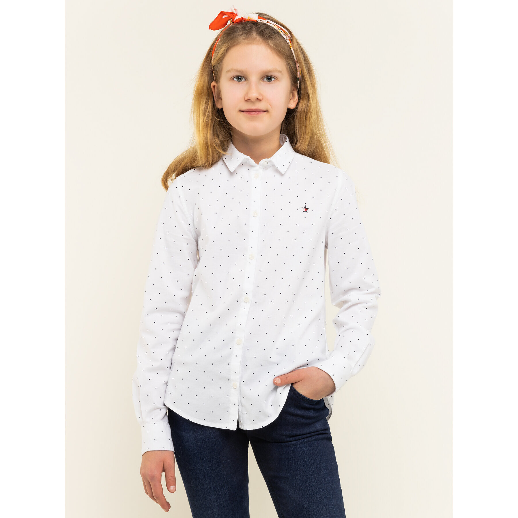 Tommy Hilfiger Cămașă Essential Oxford Shirt KG0KG04455 D Alb Regular Fit - Pled.ro