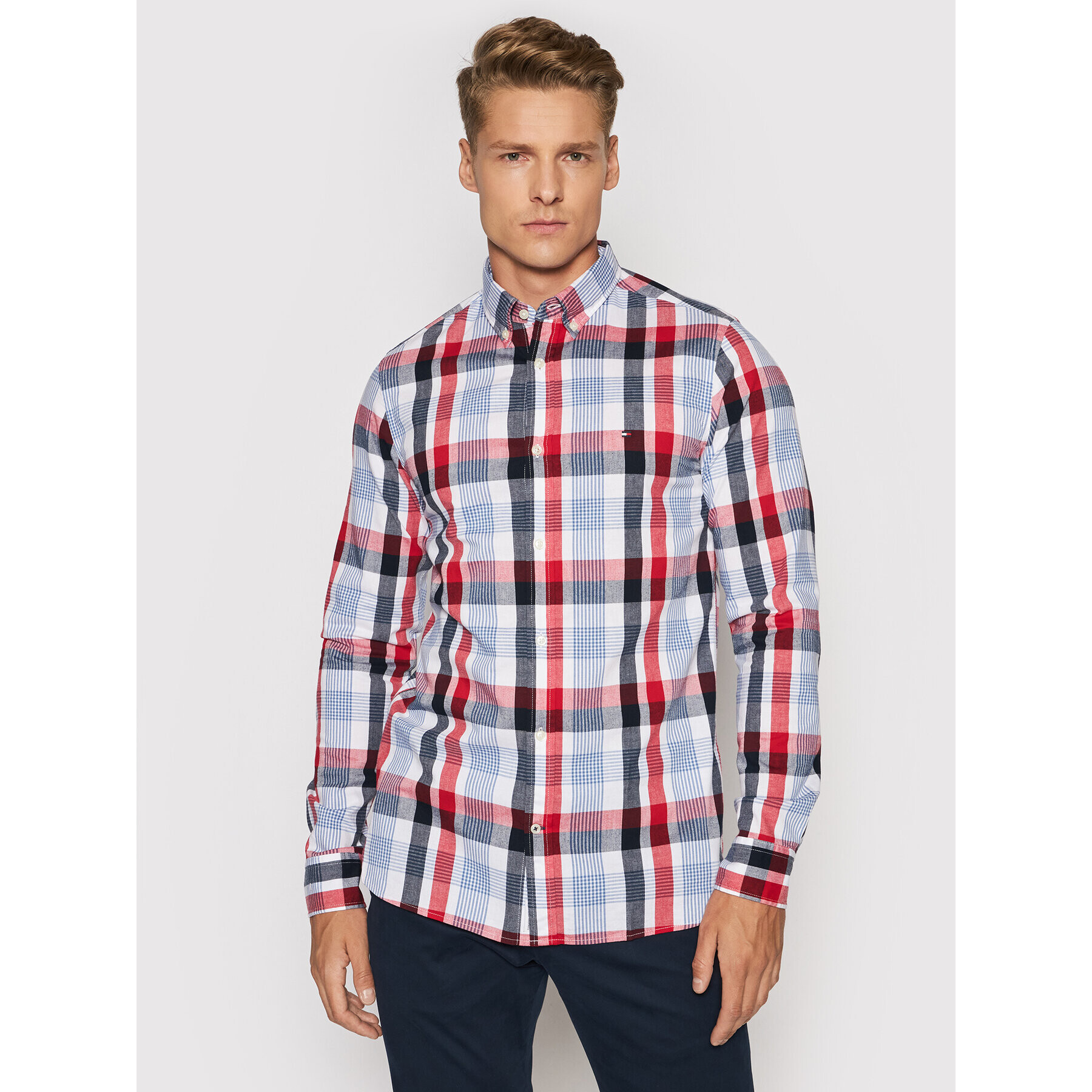 Tommy Hilfiger Cămașă Multi Check MW0MW19044 Colorat Slim Fit - Pled.ro