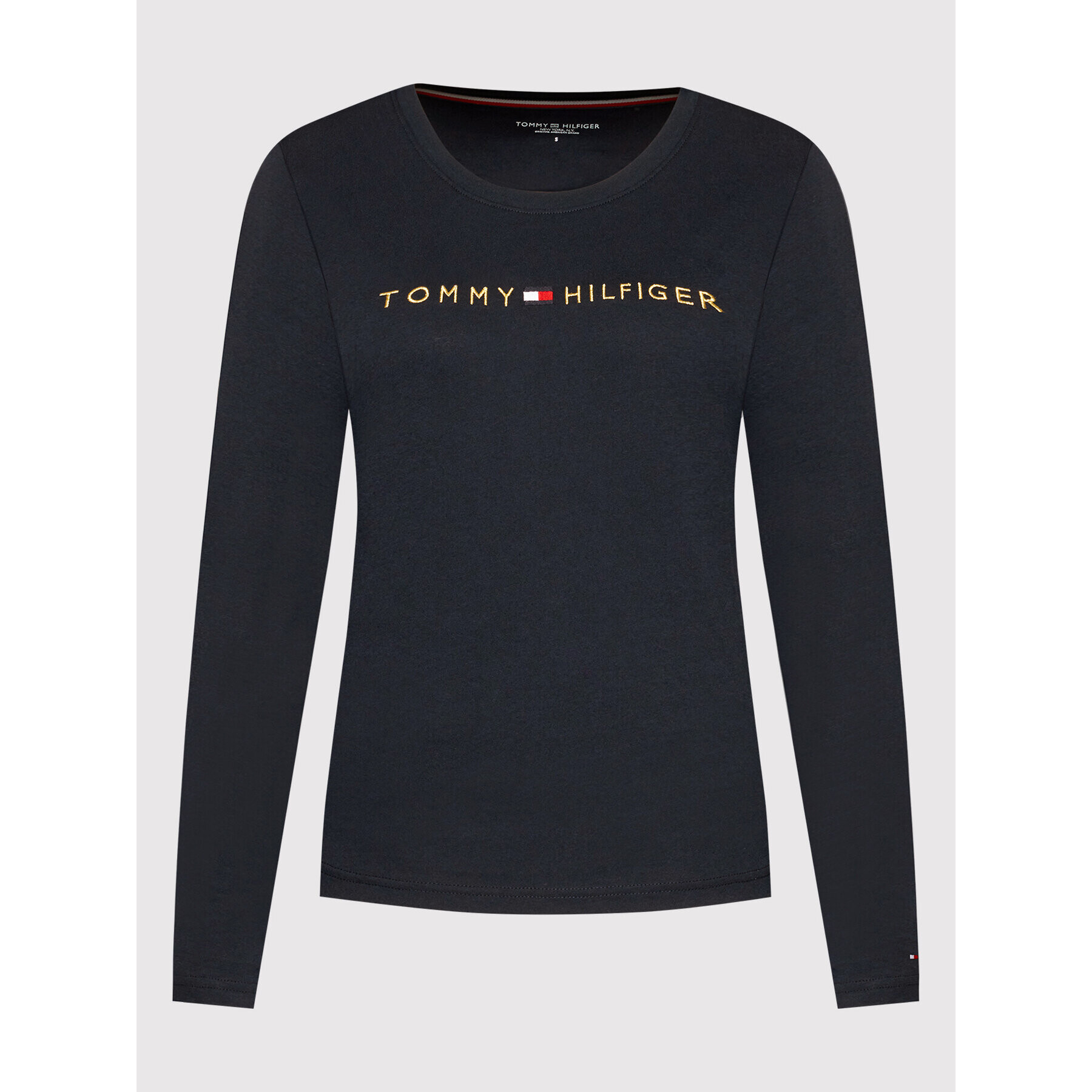 Tommy Hilfiger Cămașă pijama Ls Logo UW0UW01908 Bleumarin Regular Fit - Pled.ro