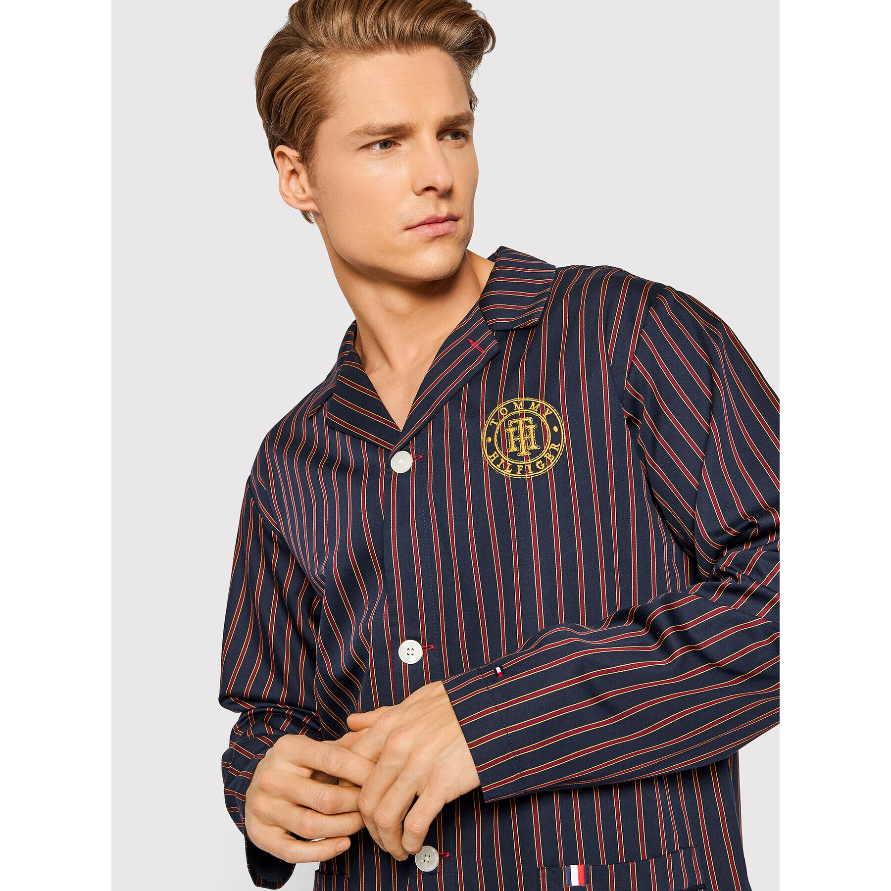 Tommy Hilfiger Cămașă pijama Pj UM0UM02377 Bleumarin Regular Fit - Pled.ro