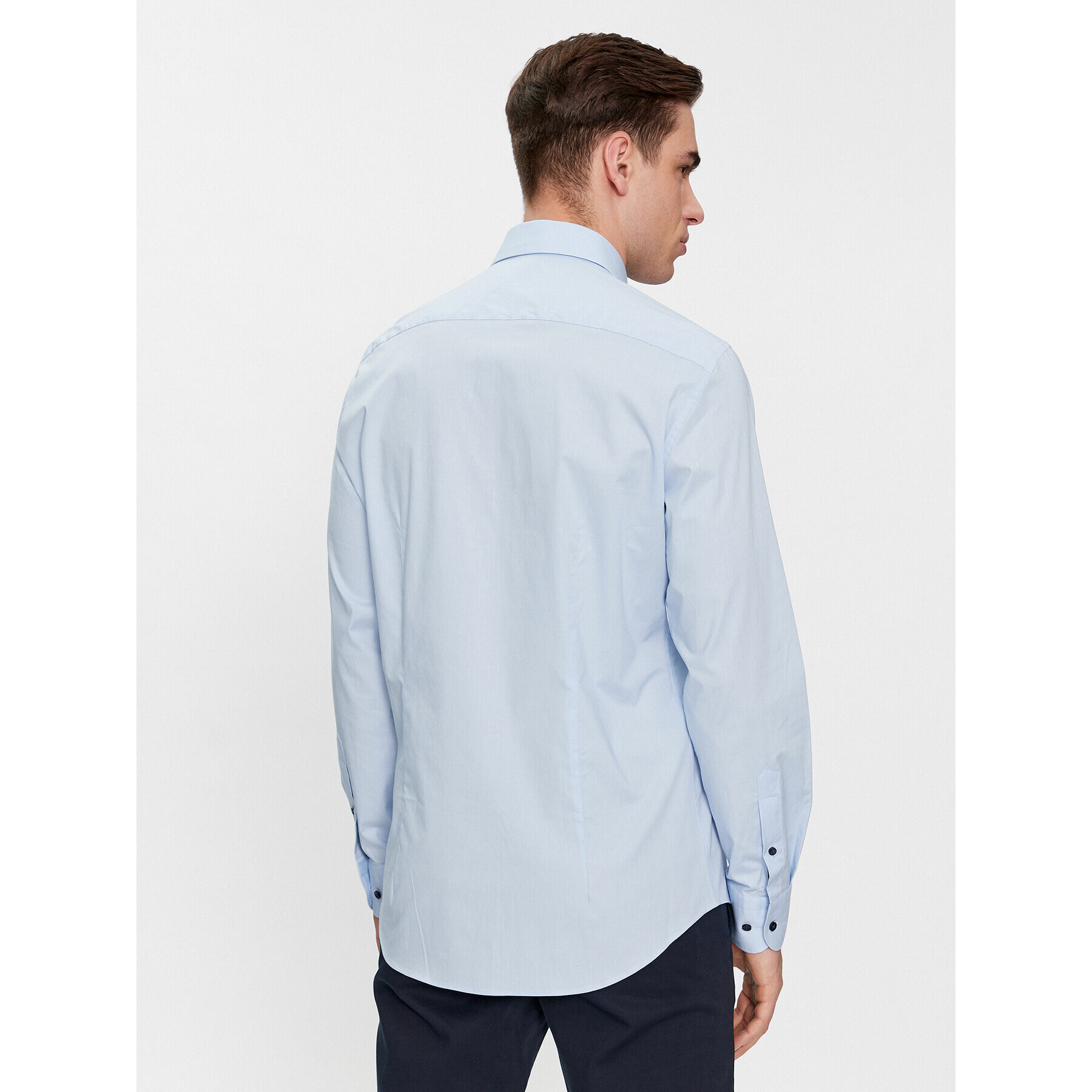 Tommy Hilfiger Cămașă Cl Stretch Poplin Contrast Shirt MW0MW34259 Albastru Regular Fit - Pled.ro