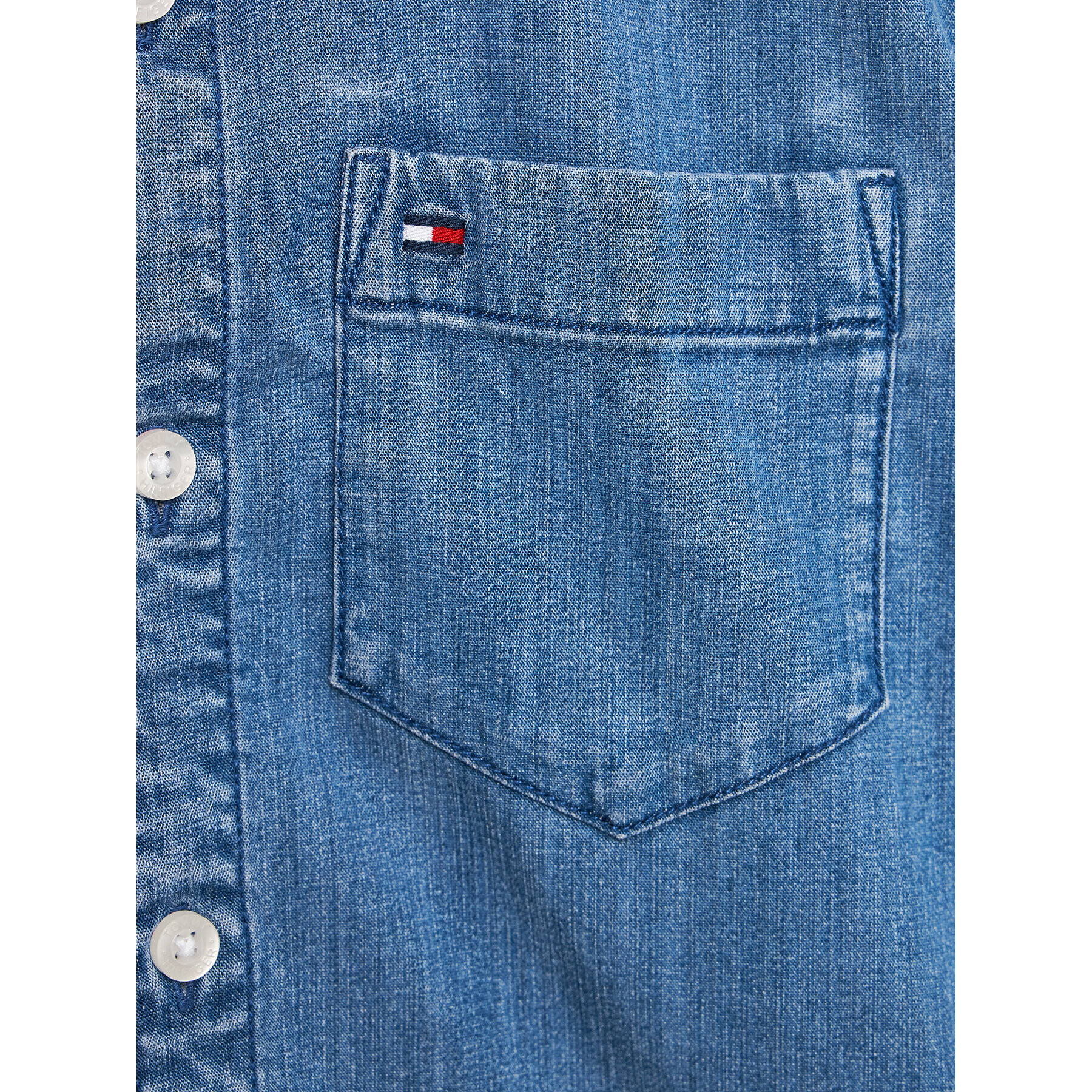 Tommy Hilfiger cămașă de blugi KB0KB08307 D Albastru Regular Fit - Pled.ro