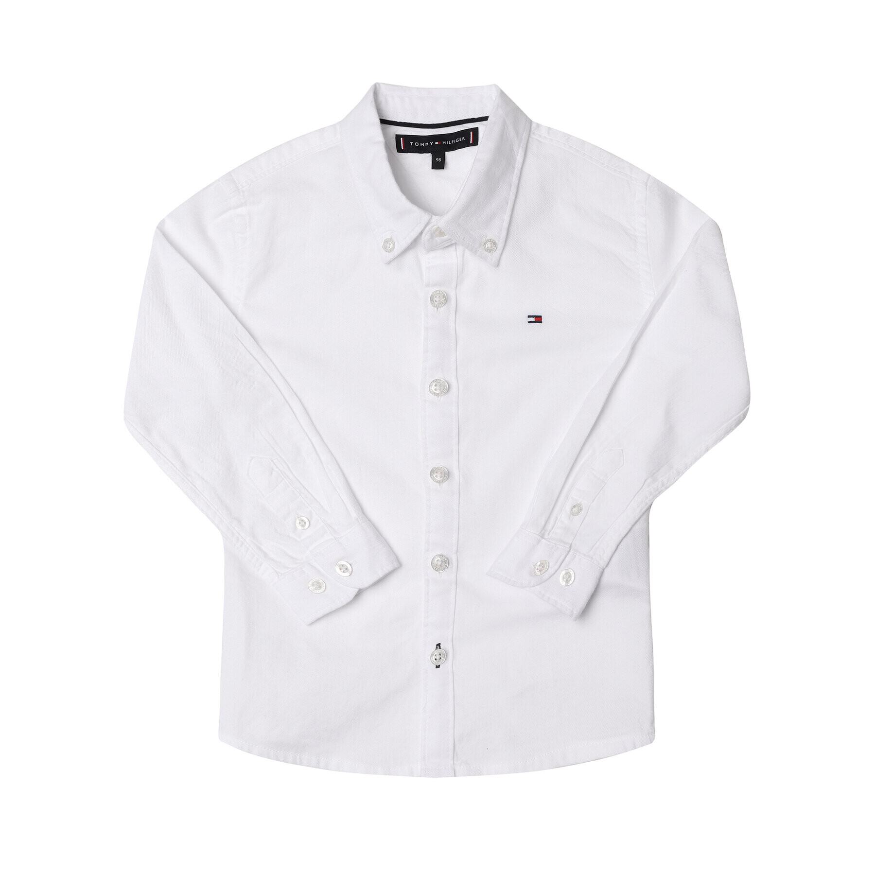 Tommy Hilfiger Cămașă Essential Twill Oxford KB0KB05414 Alb Regular Fit - Pled.ro