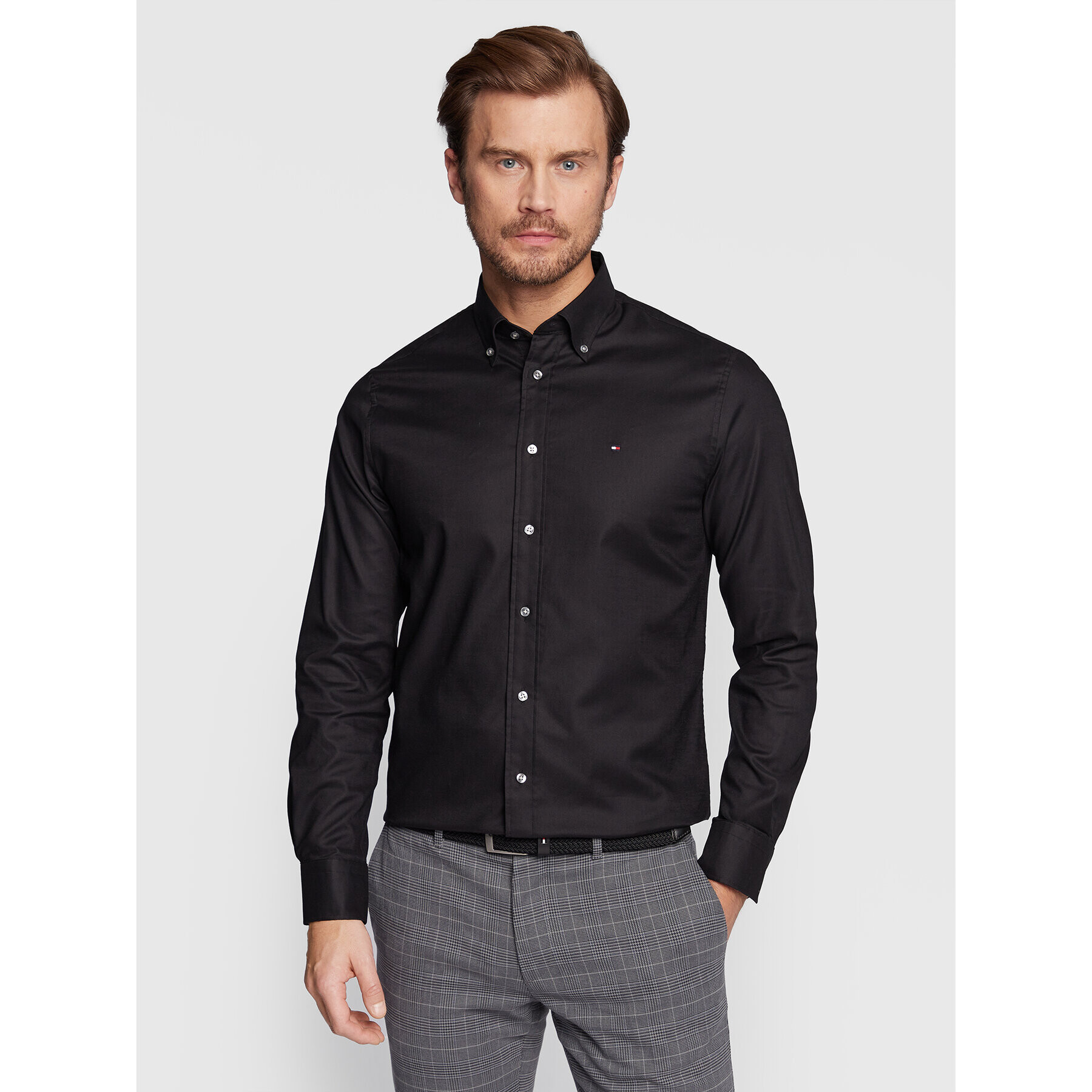 Tommy Hilfiger Cămașă Flex MW0MW29969 Negru Regular Fit - Pled.ro