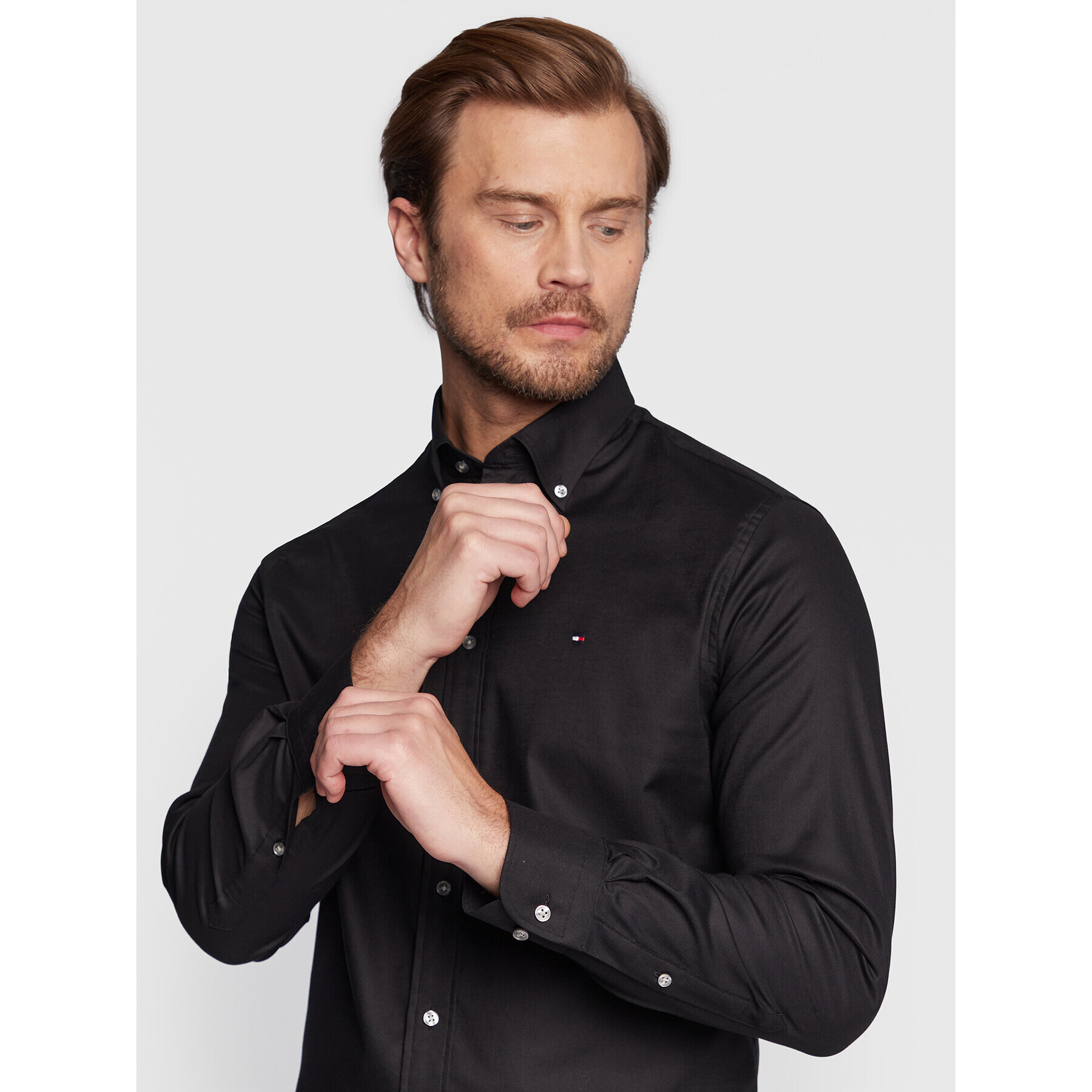 Tommy Hilfiger Cămașă Flex MW0MW29969 Negru Regular Fit - Pled.ro