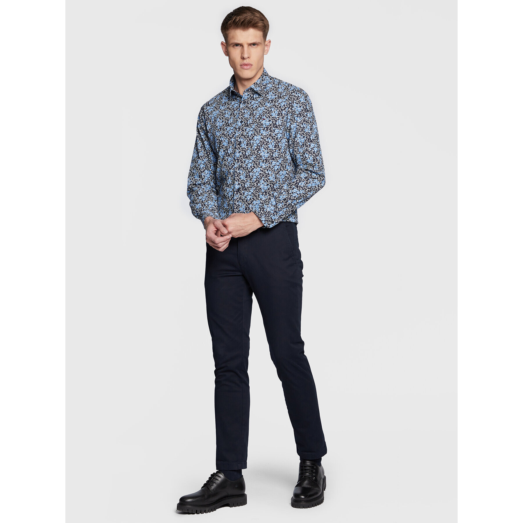 Tommy Hilfiger Cămașă Floral Print MW0MW29132 Bleumarin Regular Fit - Pled.ro