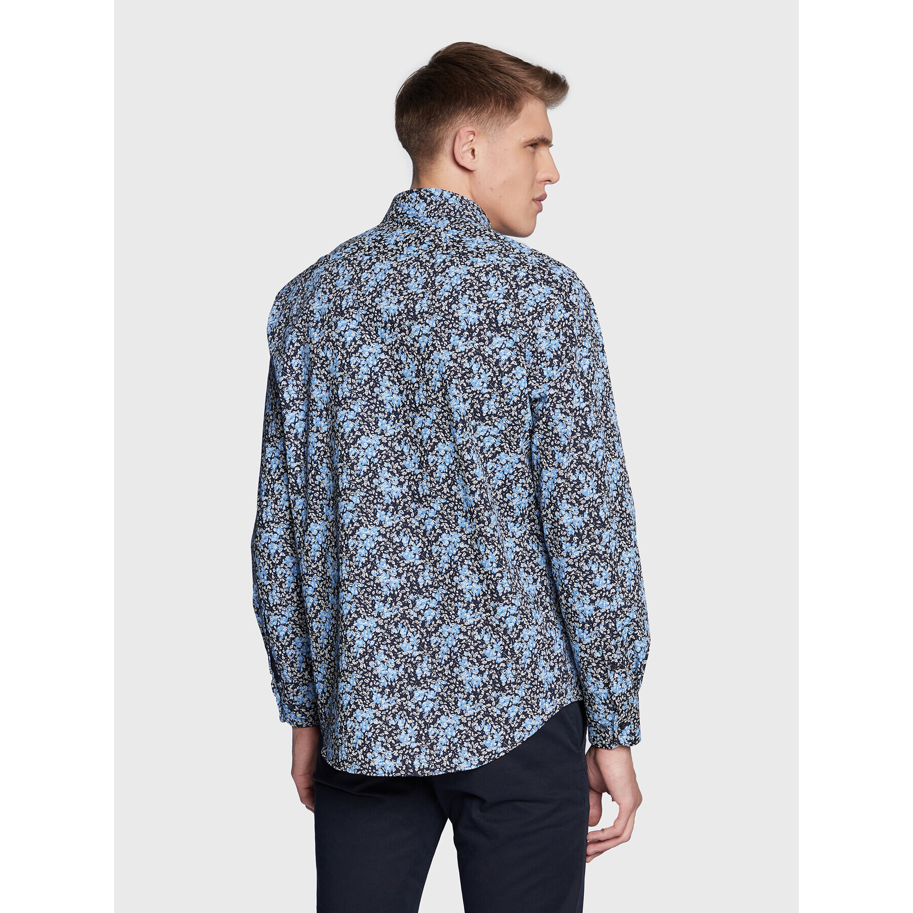 Tommy Hilfiger Cămașă Floral Print MW0MW29132 Bleumarin Regular Fit - Pled.ro