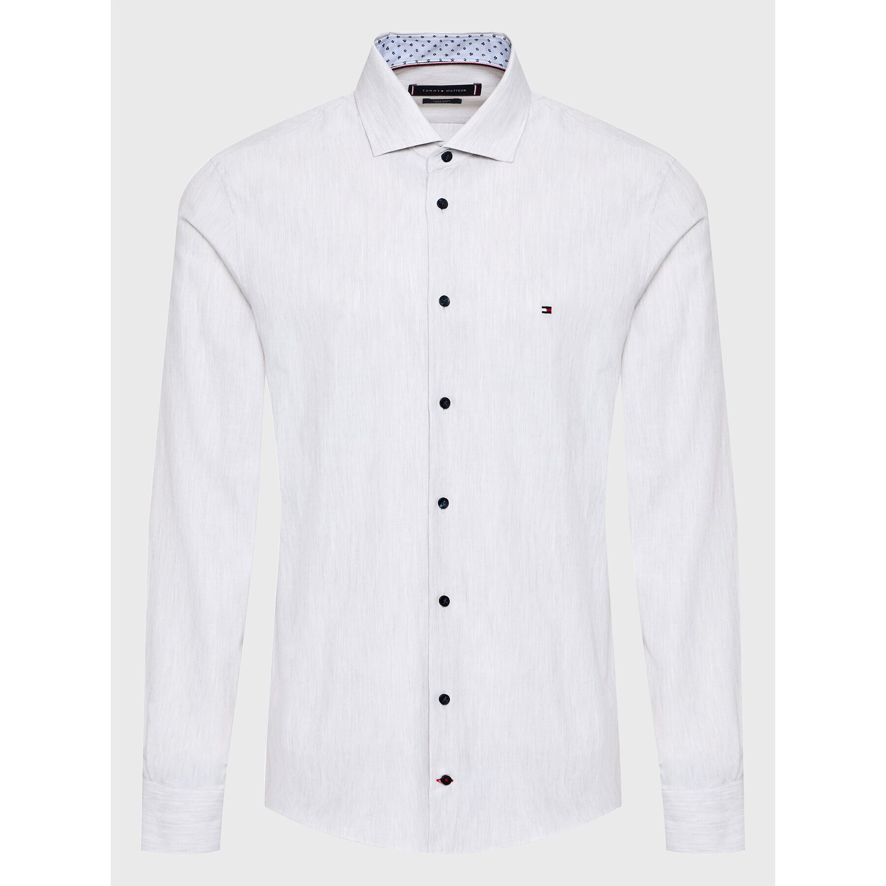 Tommy Hilfiger Cămașă Herringbone Solid MW0MW28512 Gri Slim Fit - Pled.ro