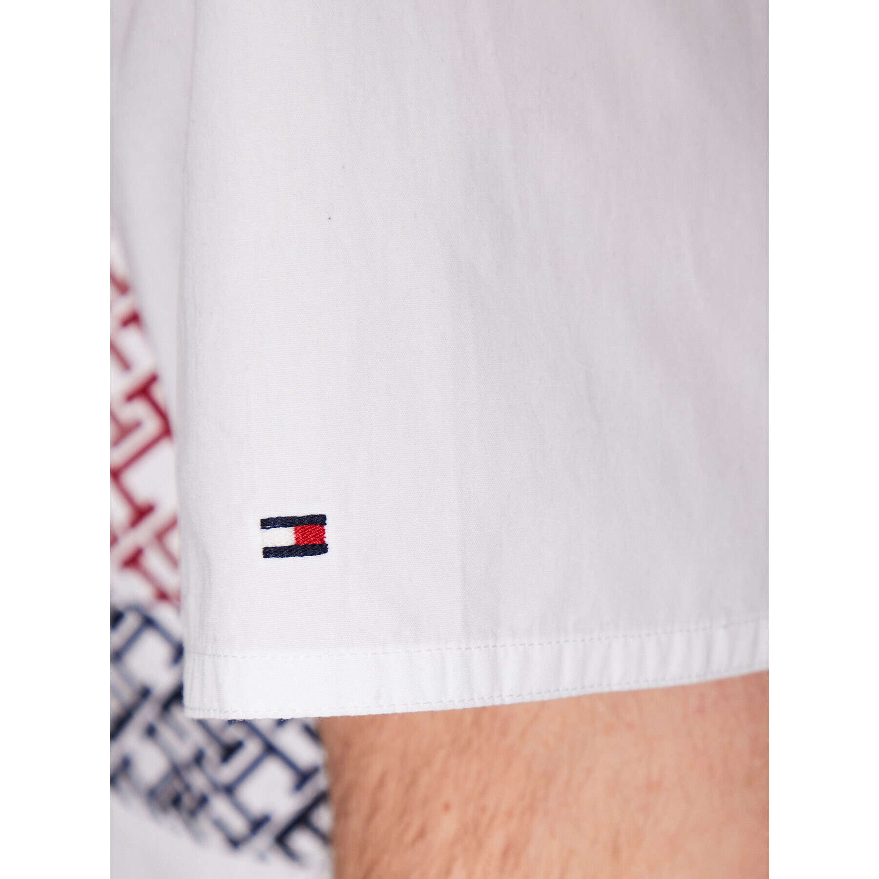 Tommy Hilfiger Cămașă Monogram Blocking MW0MW30628 Alb Regular Fit - Pled.ro