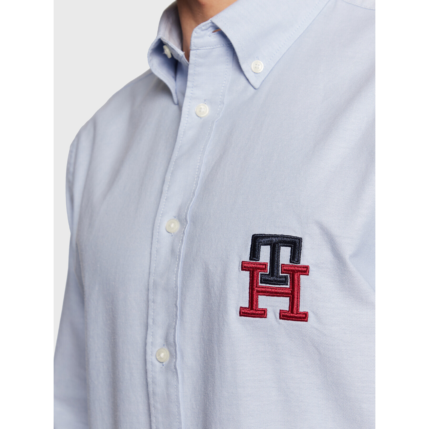 Tommy Hilfiger Cămașă Monogram Oxford MW0MW28430 Albastru Regular Fit - Pled.ro