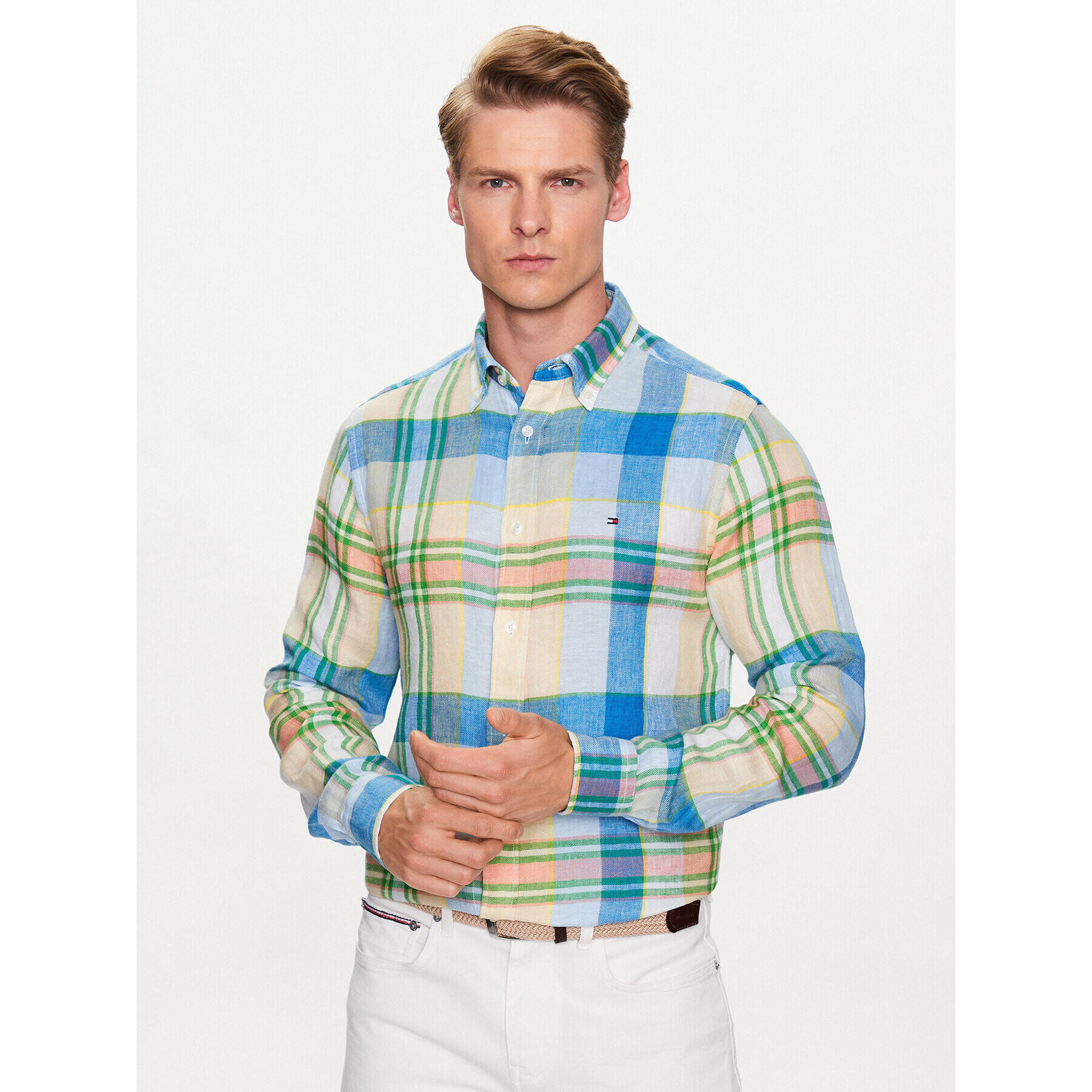 Tommy Hilfiger Cămașă Multi Check MW0MW31400 Colorat Regular Fit - Pled.ro