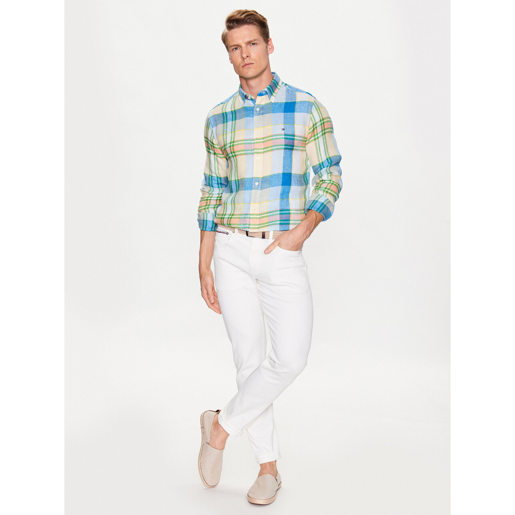 Tommy Hilfiger Cămașă Multi Check MW0MW31400 Colorat Regular Fit - Pled.ro