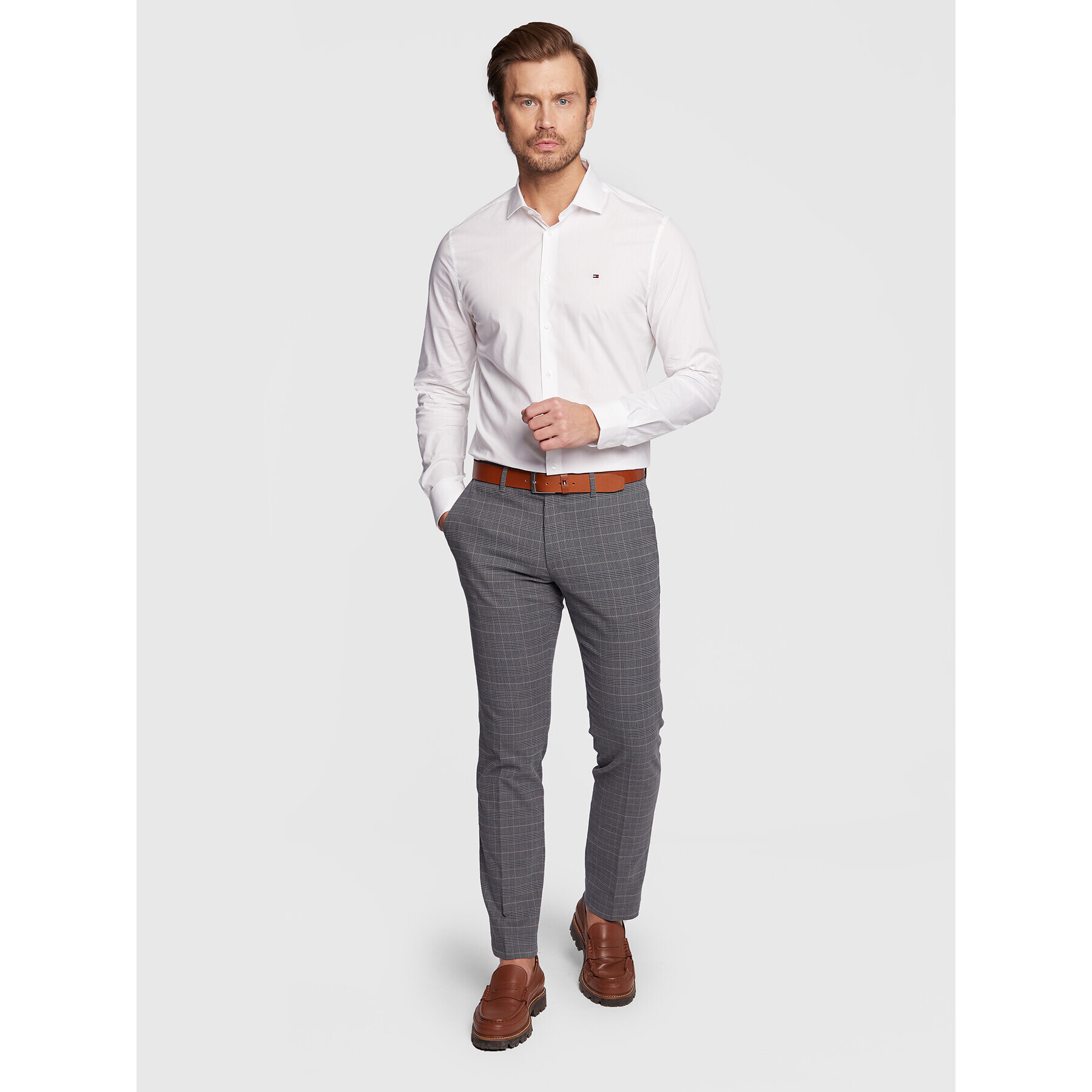 Tommy Hilfiger Cămașă MW0MW25040 Alb Slim Fit - Pled.ro