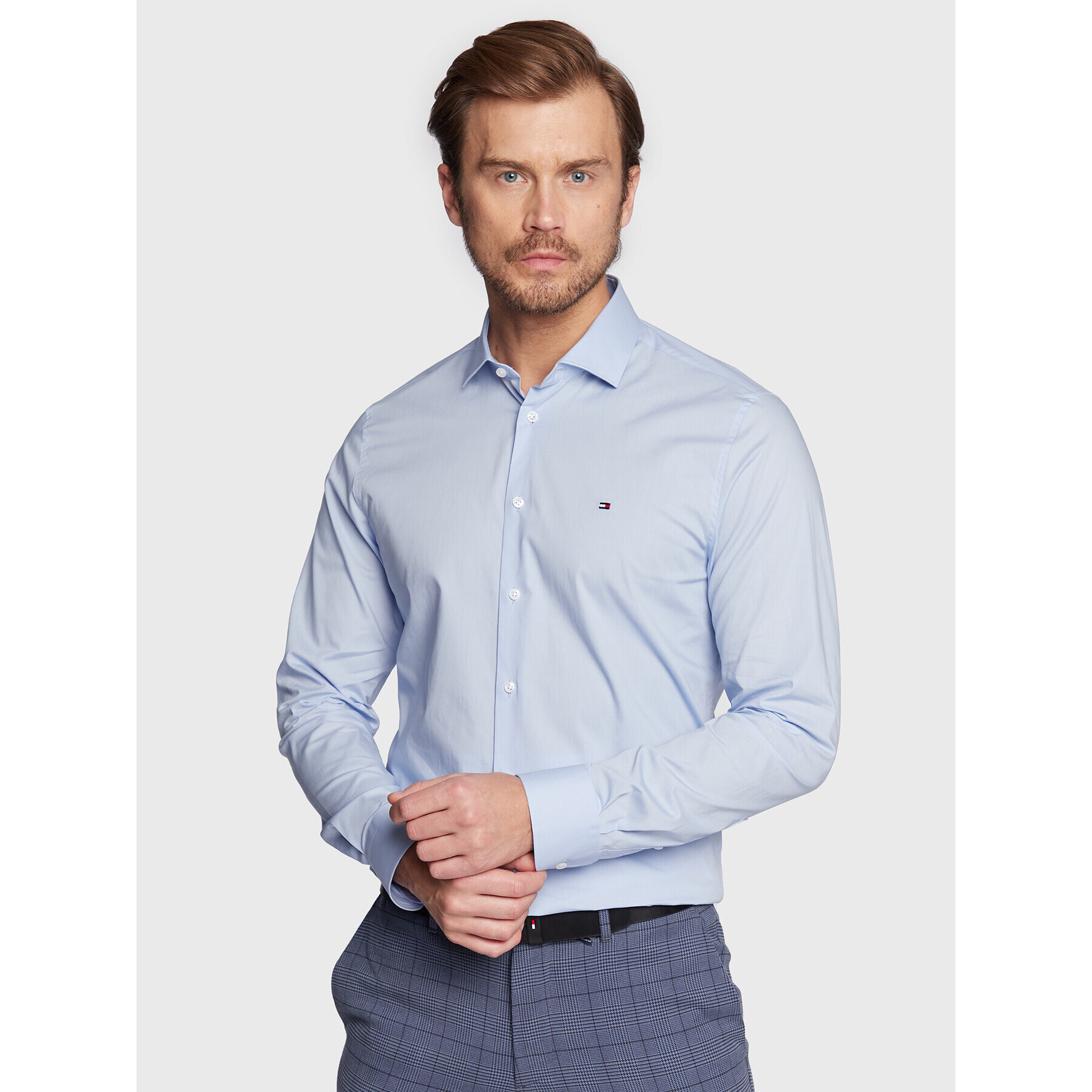 Tommy Hilfiger Cămașă MW0MW25040 Albastru Slim Fit - Pled.ro