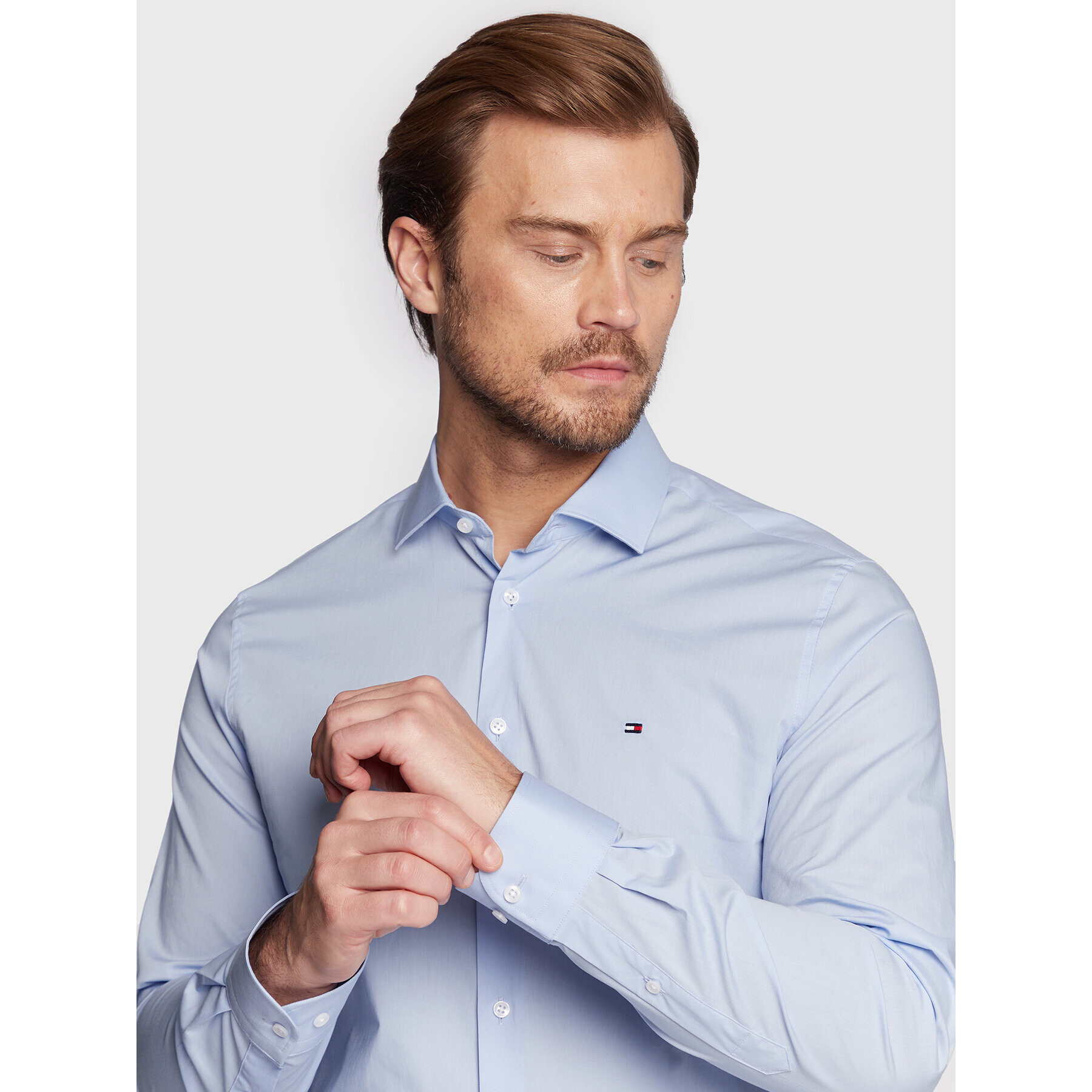 Tommy Hilfiger Cămașă MW0MW25040 Albastru Slim Fit - Pled.ro