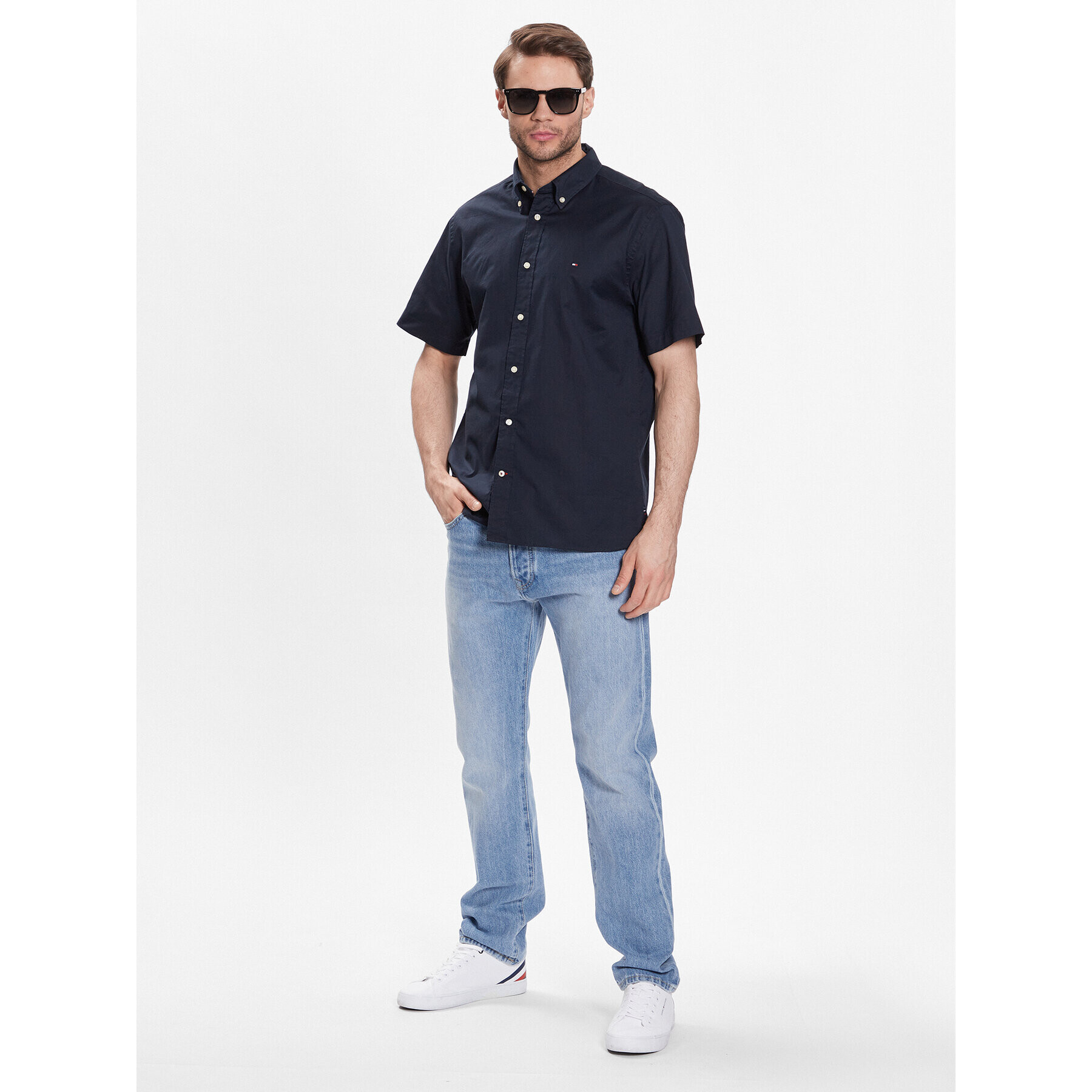 Tommy Hilfiger Cămașă MW0MW31382 Bleumarin Regular Fit - Pled.ro