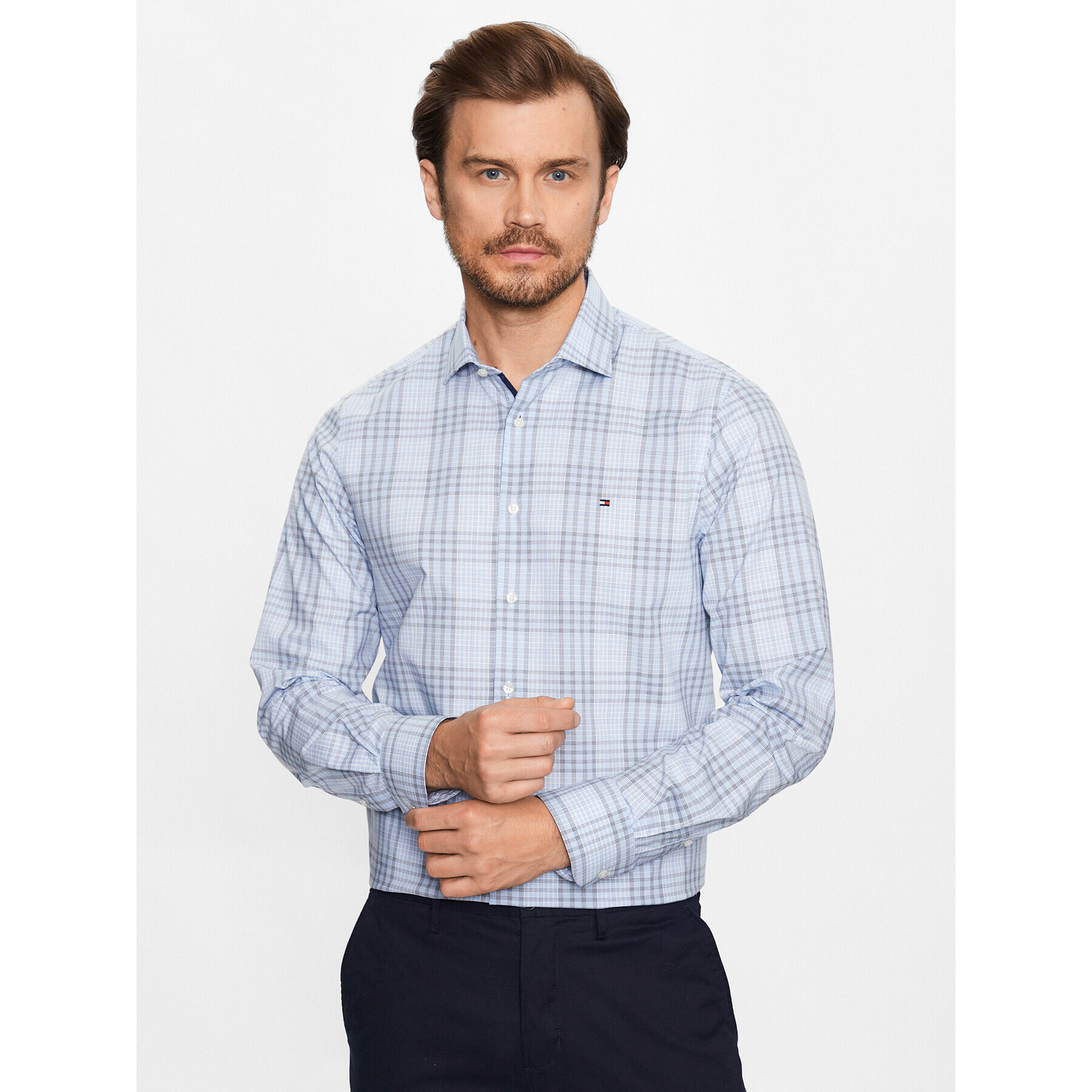 Tommy Hilfiger Cămașă MW0MW31844 Albastru Slim Fit - Pled.ro