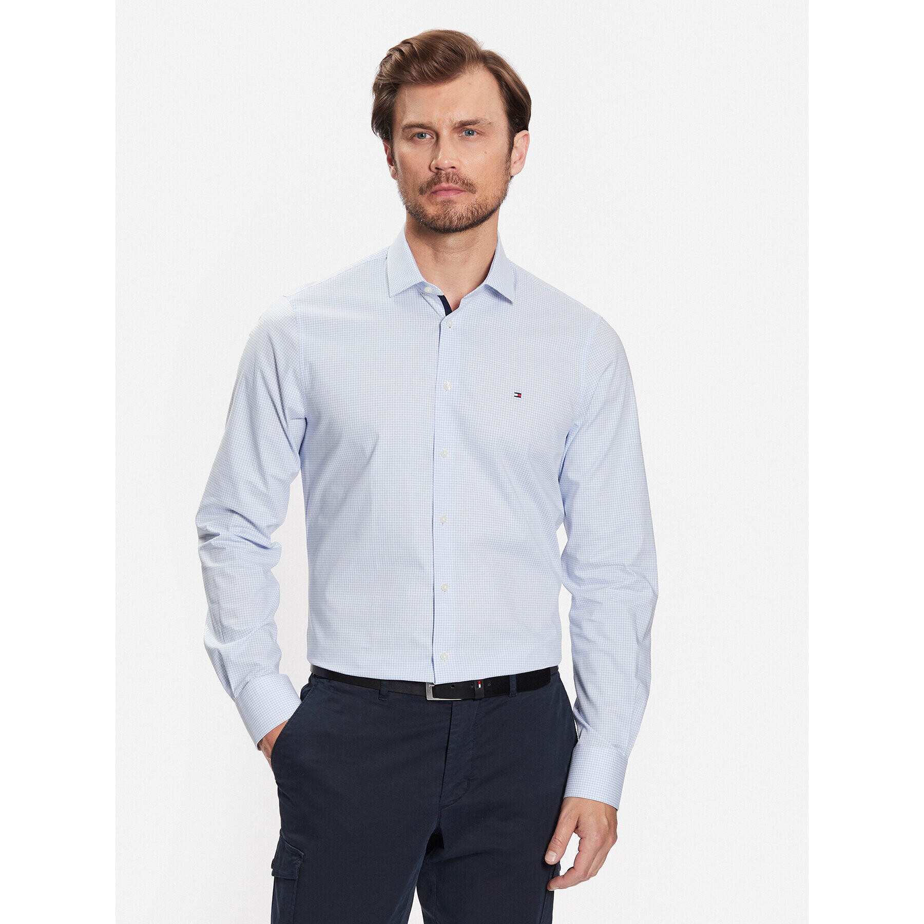 Tommy Hilfiger Cămașă MW0MW31845 Albastru Slim Fit - Pled.ro