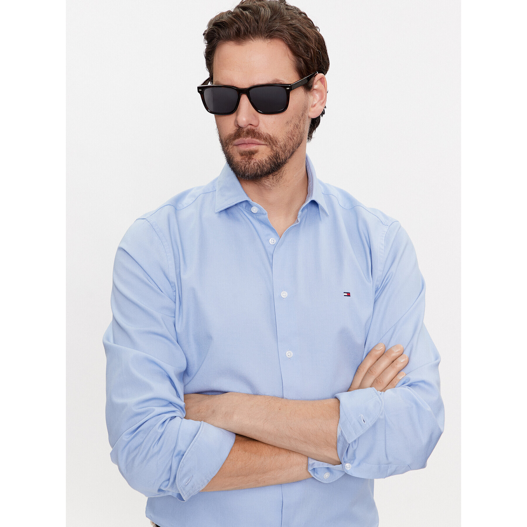 Tommy Hilfiger Cămașă MW0MW31856 Albastru Slim Fit - Pled.ro