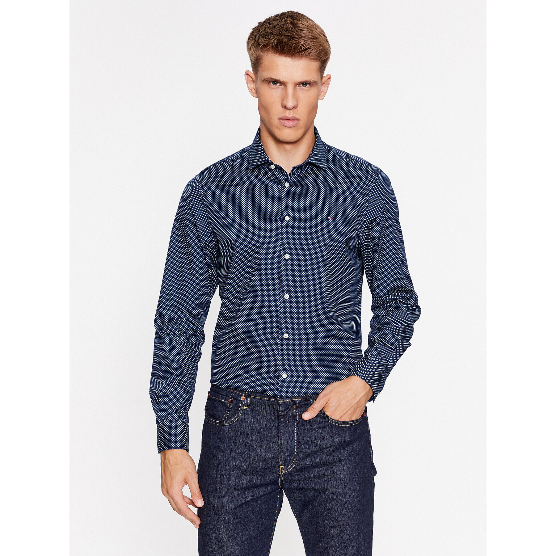 Tommy Hilfiger Cămașă MW0MW32857 Albastru Slim Fit - Pled.ro