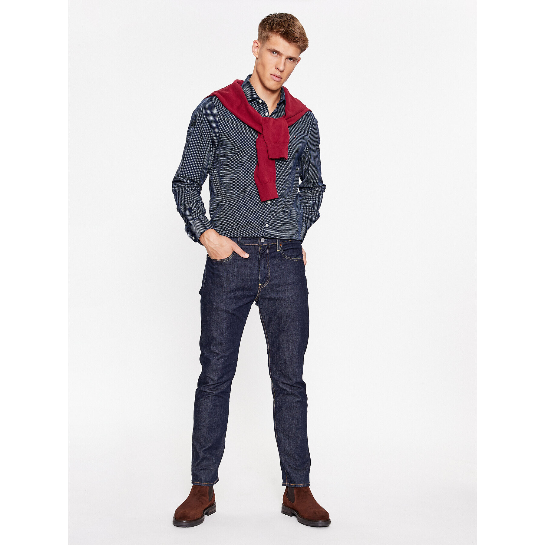 Tommy Hilfiger Cămașă MW0MW32857 Albastru Slim Fit - Pled.ro