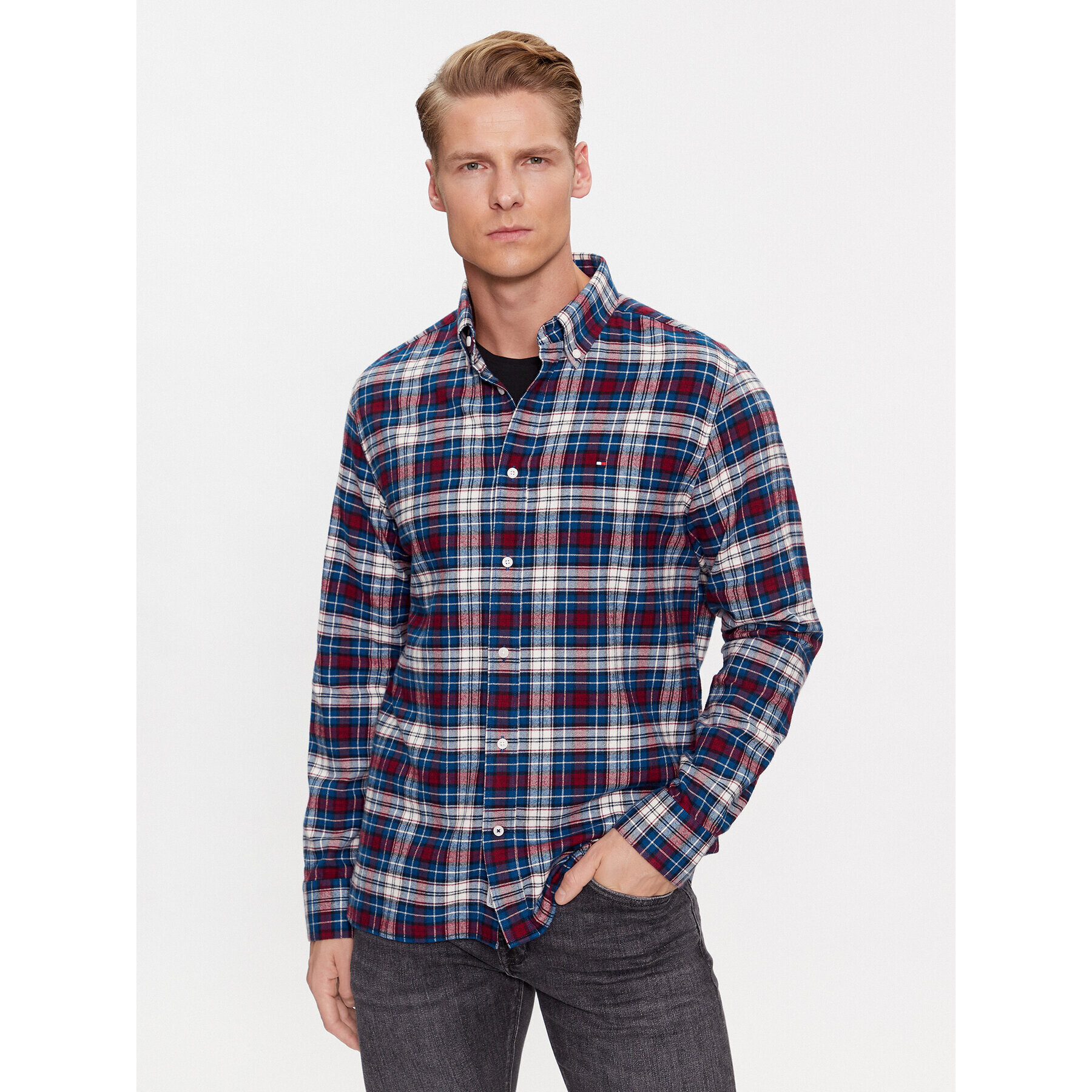 Tommy Hilfiger Cămașă MW0MW32890 Albastru Regular Fit - Pled.ro