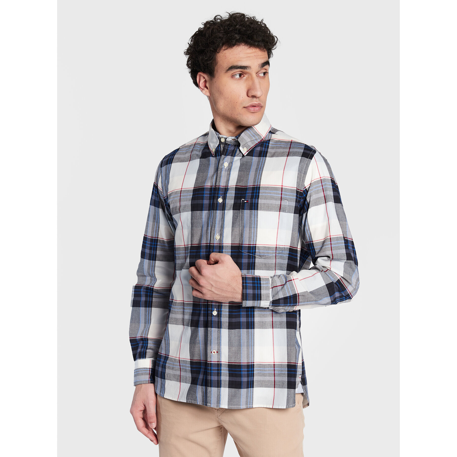 Tommy Hilfiger Cămașă Natural MW0MW29157 Bleumarin Regular Fit - Pled.ro