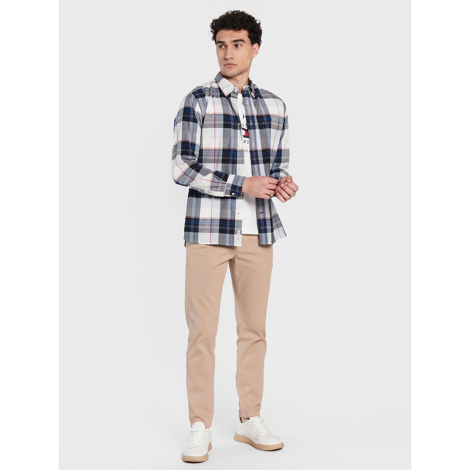 Tommy Hilfiger Cămașă Natural MW0MW29157 Bleumarin Regular Fit - Pled.ro