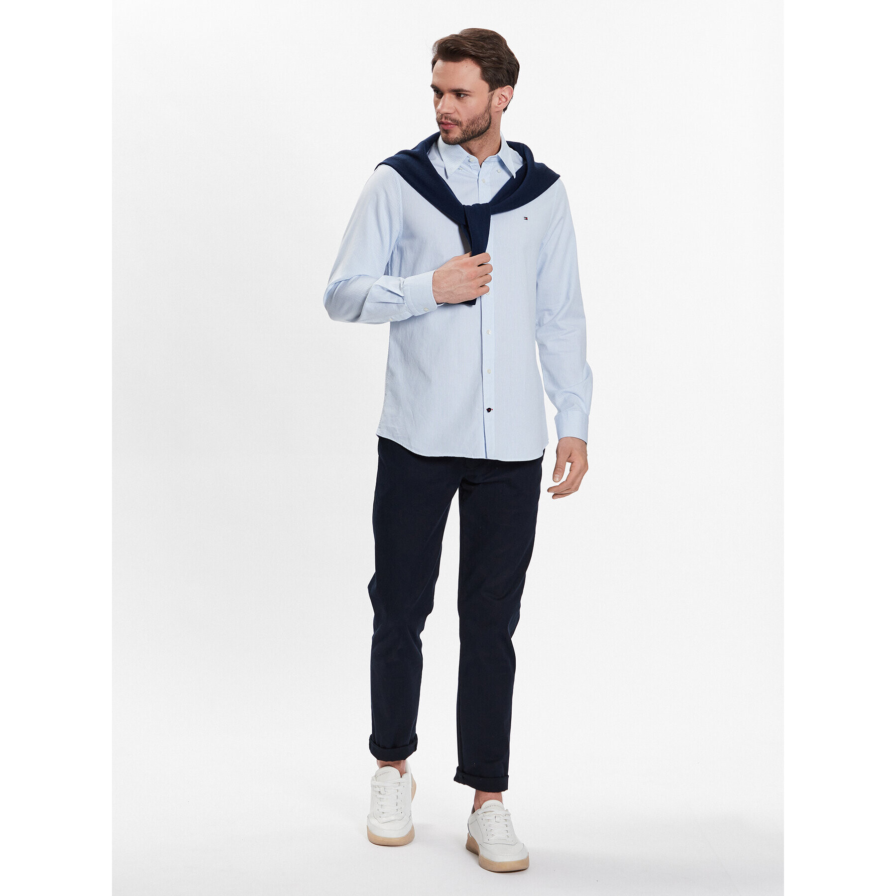 Tommy Hilfiger Cămașă Oxford MW0MW30633 Albastru Slim Fit - Pled.ro