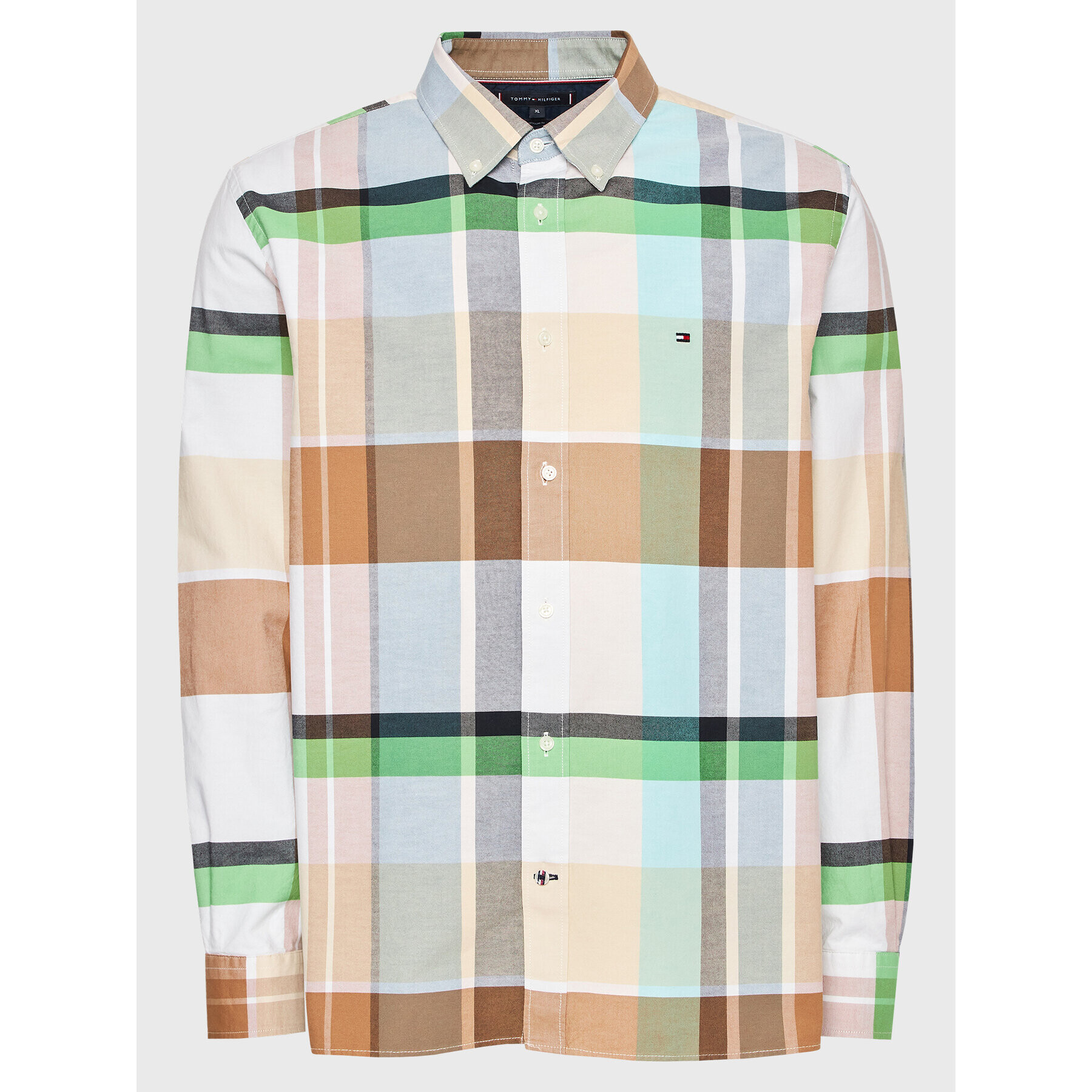 Tommy Hilfiger Cămașă Oxford Tartan MW0MW30667 Colorat Regular Fit - Pled.ro