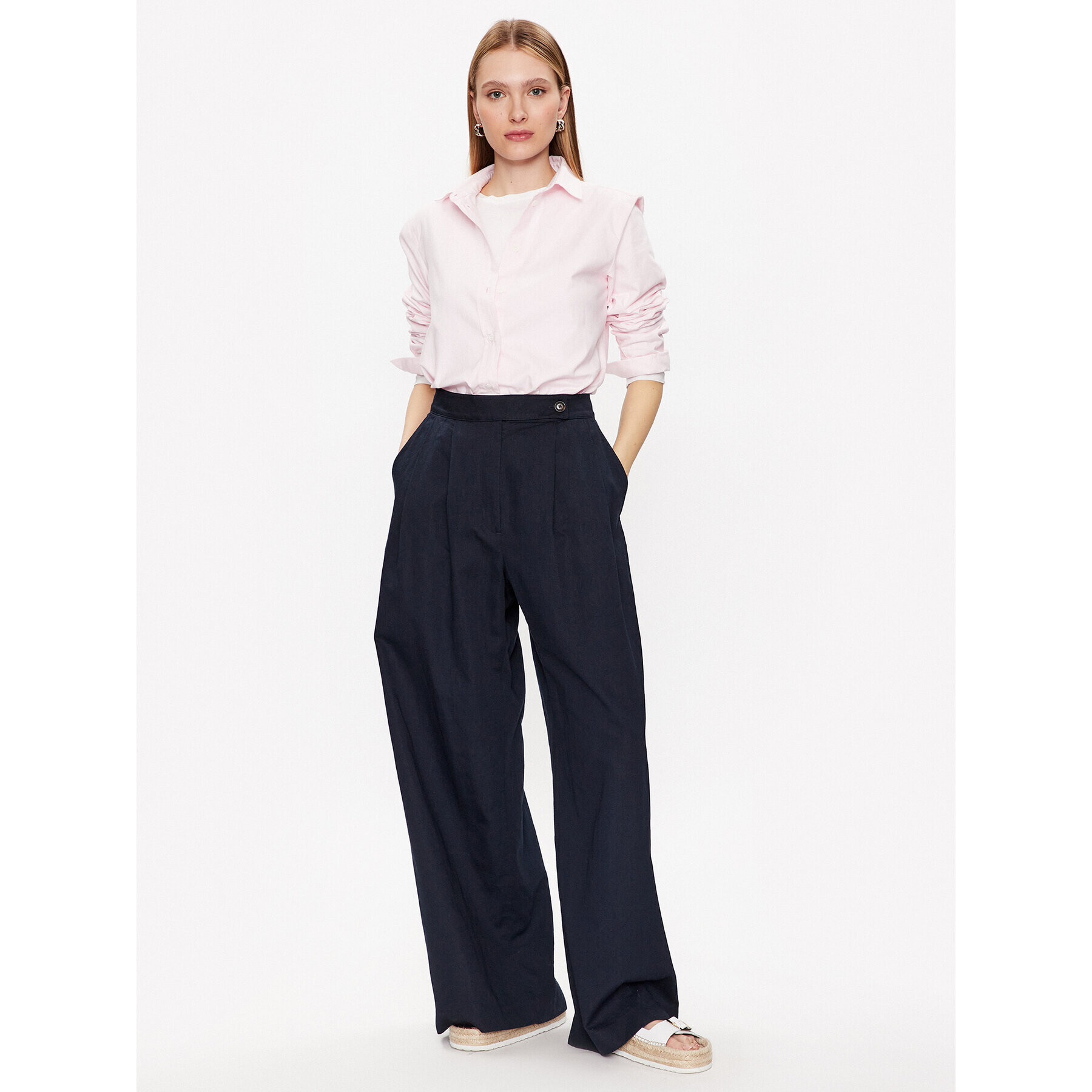 Tommy Hilfiger Cămașă Oxford WW0WW37989 Roz Relaxed Fit - Pled.ro