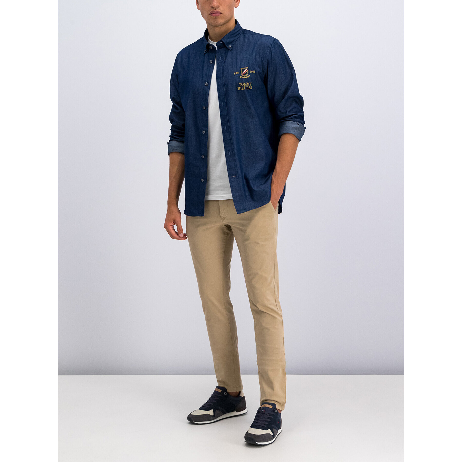 Tommy Hilfiger Cămașă Pull&Bear MW0MW11920 Bleumarin Regular Fit - Pled.ro