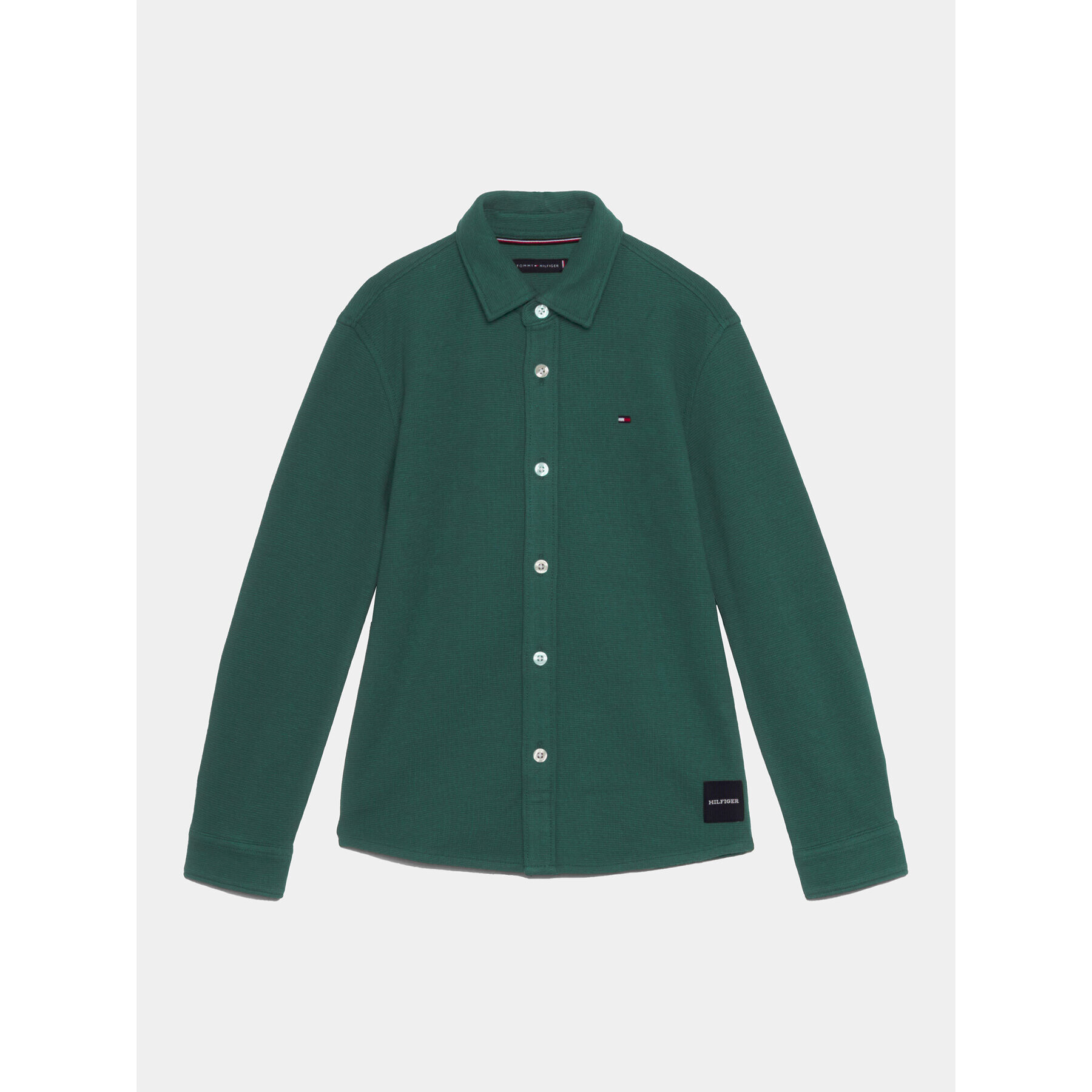 Tommy Hilfiger Cămașă Solid KB0KB08308 D Verde Regular Fit - Pled.ro