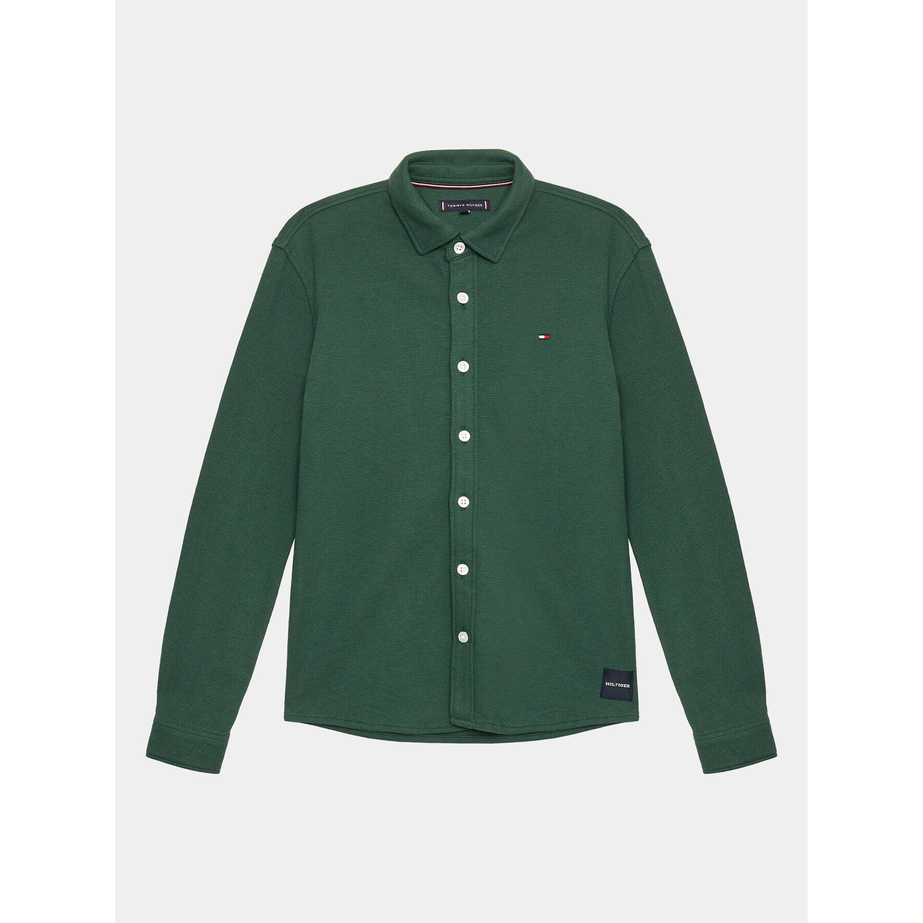 Tommy Hilfiger Cămașă Solid KB0KB08308 D Verde Regular Fit - Pled.ro