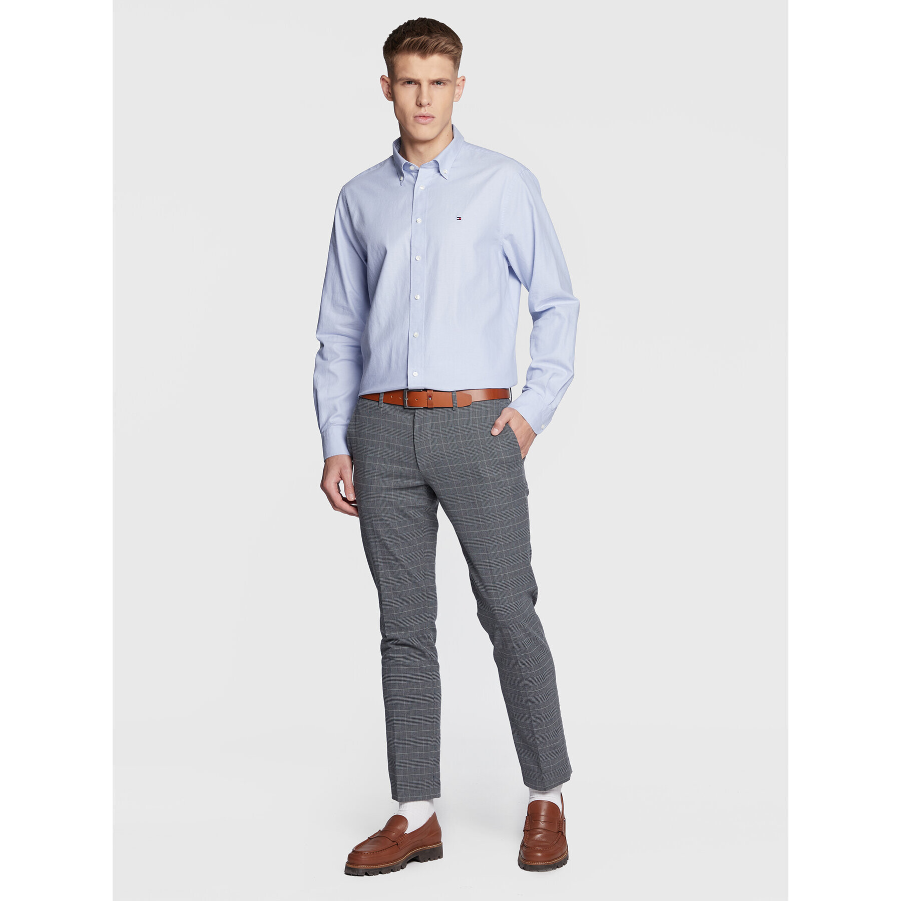 Tommy Hilfiger Cămașă Solid Oxford MW0MW29143 Albastru Regular Fit - Pled.ro